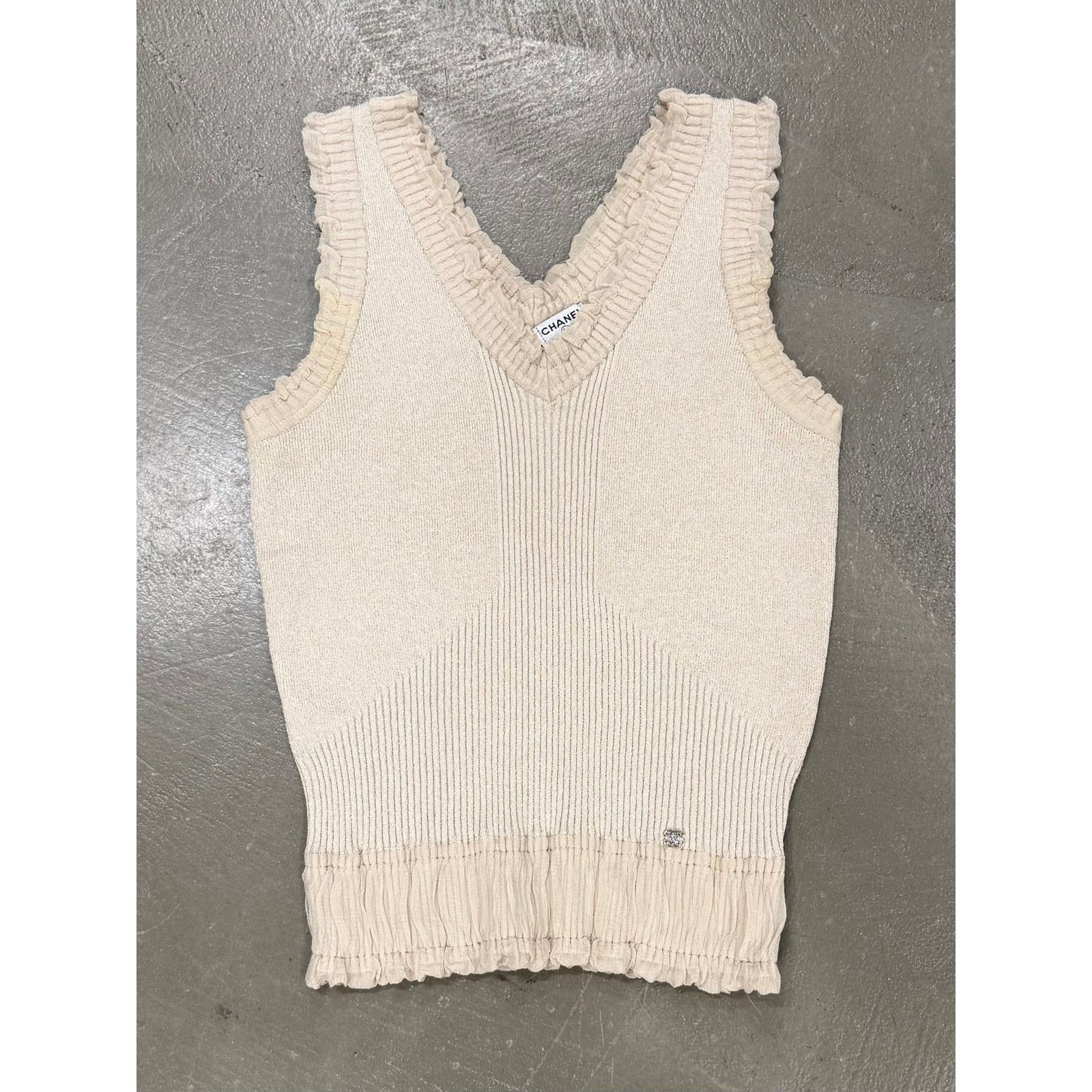 Chanel 2000s Chanel logo wool tank top Size XS / US 0-2 / IT 36-38 - 1 Thumbnail