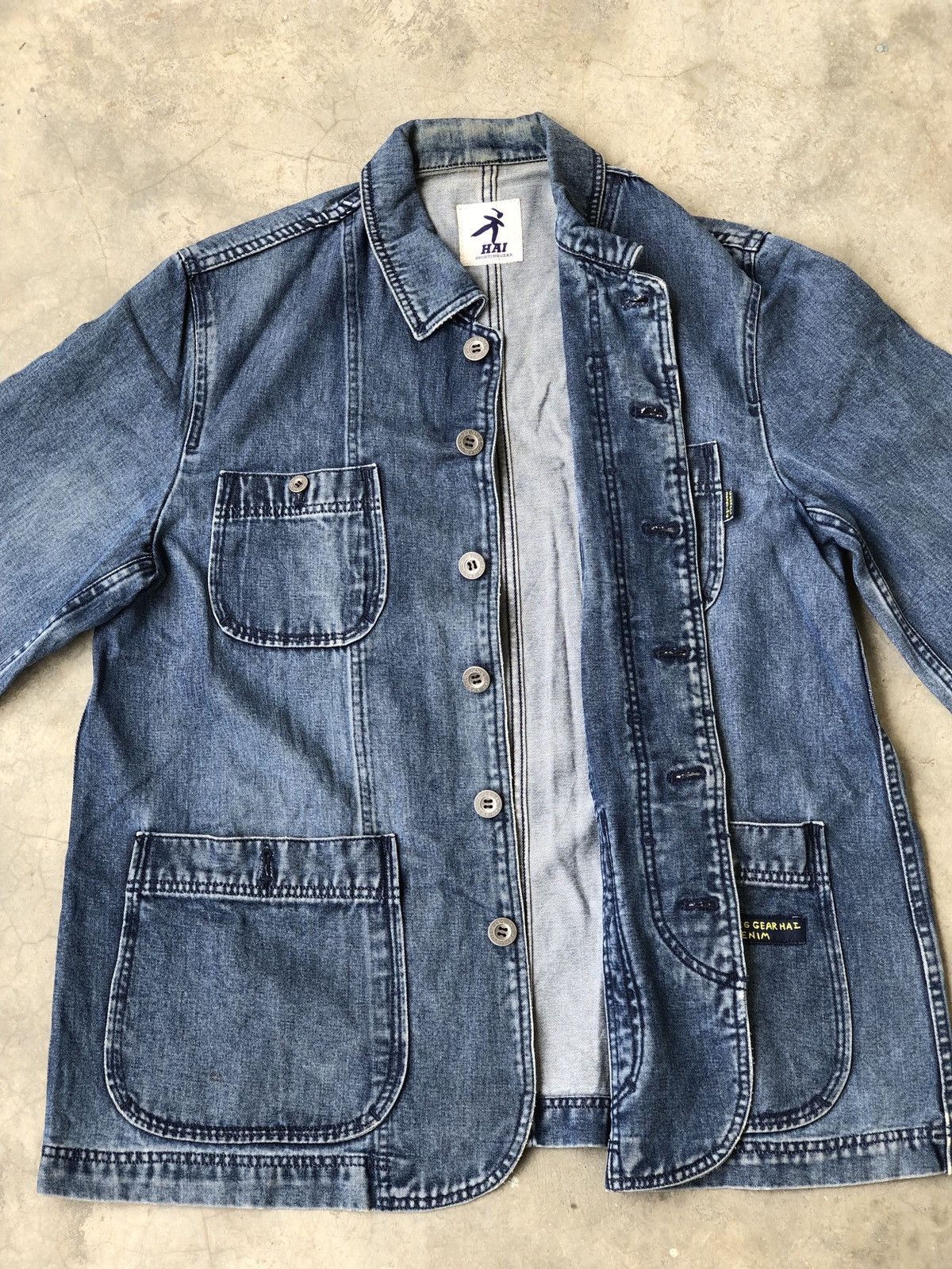 Hai Sporting Gear Issey Miyake Hai Sporting Gear Denim Jacket Size US L / EU 52-54 / 3 - 12 Thumbnail