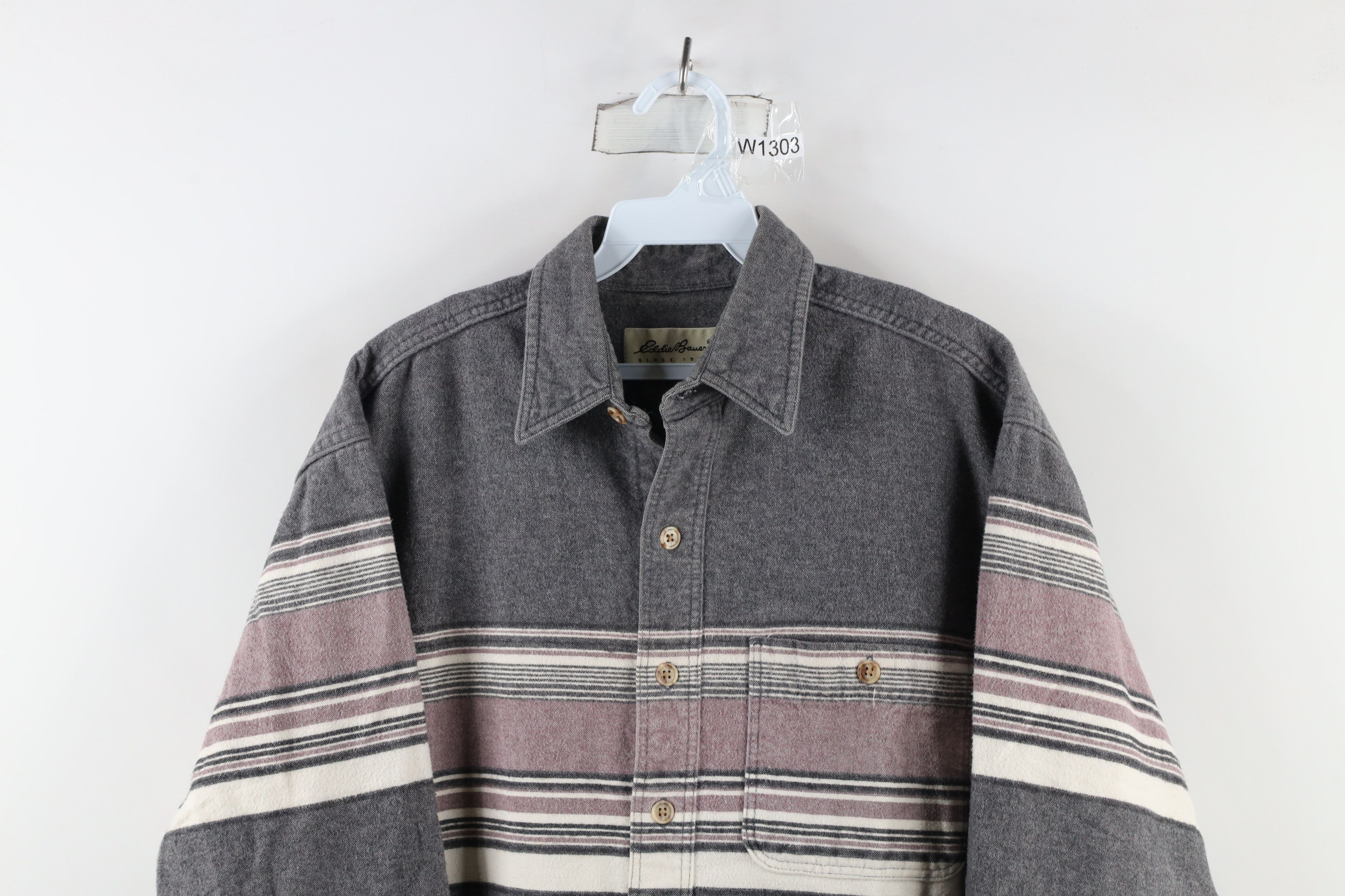 Eddie Bauer × Vintage Vintage 90s Eddie Bauer Chamois Cloth Button Shirt USA Size US M / EU 48-50 / 2 - 2 Thumbnail