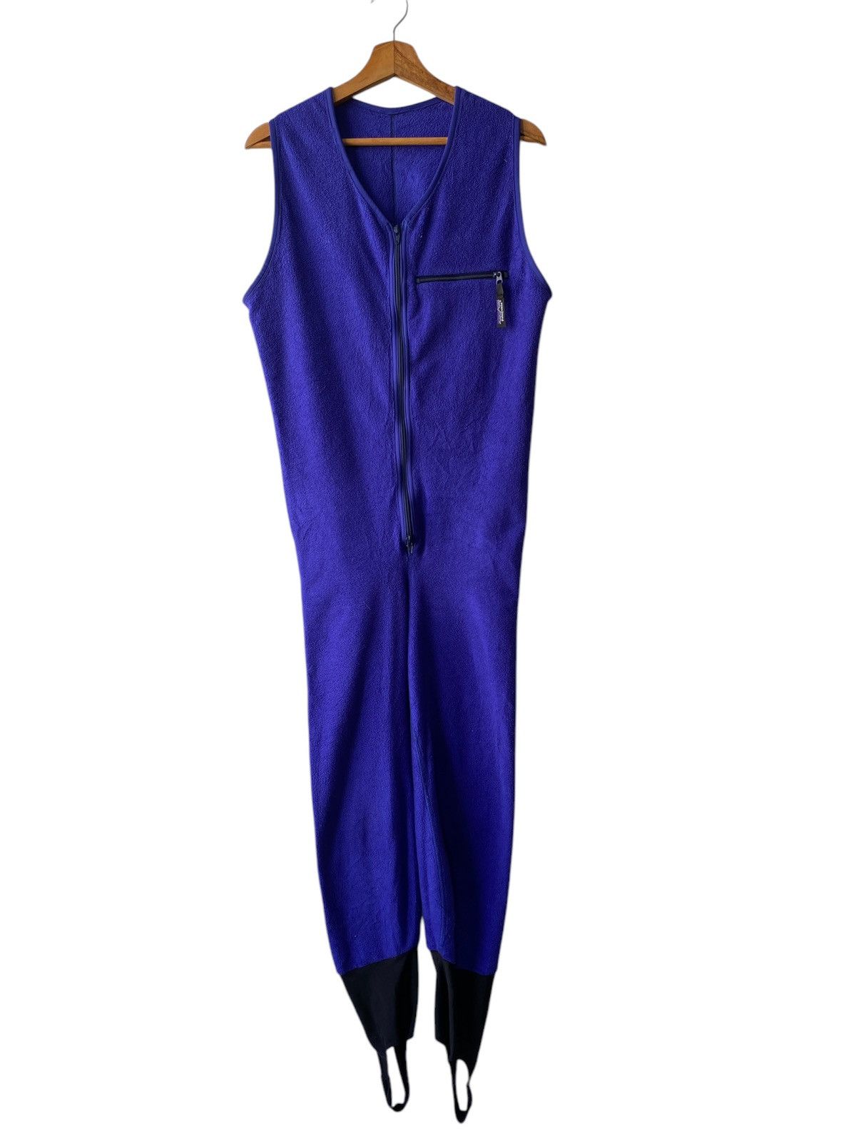Patagonia × Vintage 90’s Patagonia Fleece Body Suit Bib Overall Base Layer Pant Size US 30 / EU 46 - 1 Thumbnail