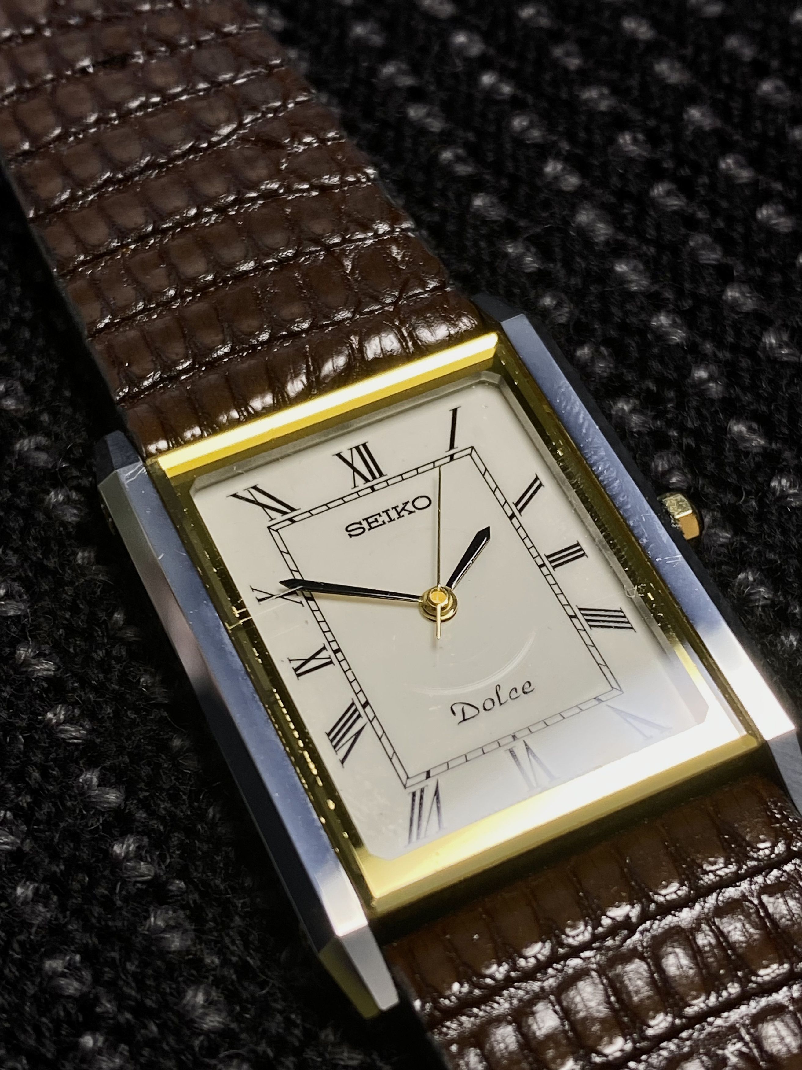 Seiko × Vintage 💥 Vtg 80's Seiko Dolce Tank Tungsten Carbide Size ONE SIZE - 4 Thumbnail