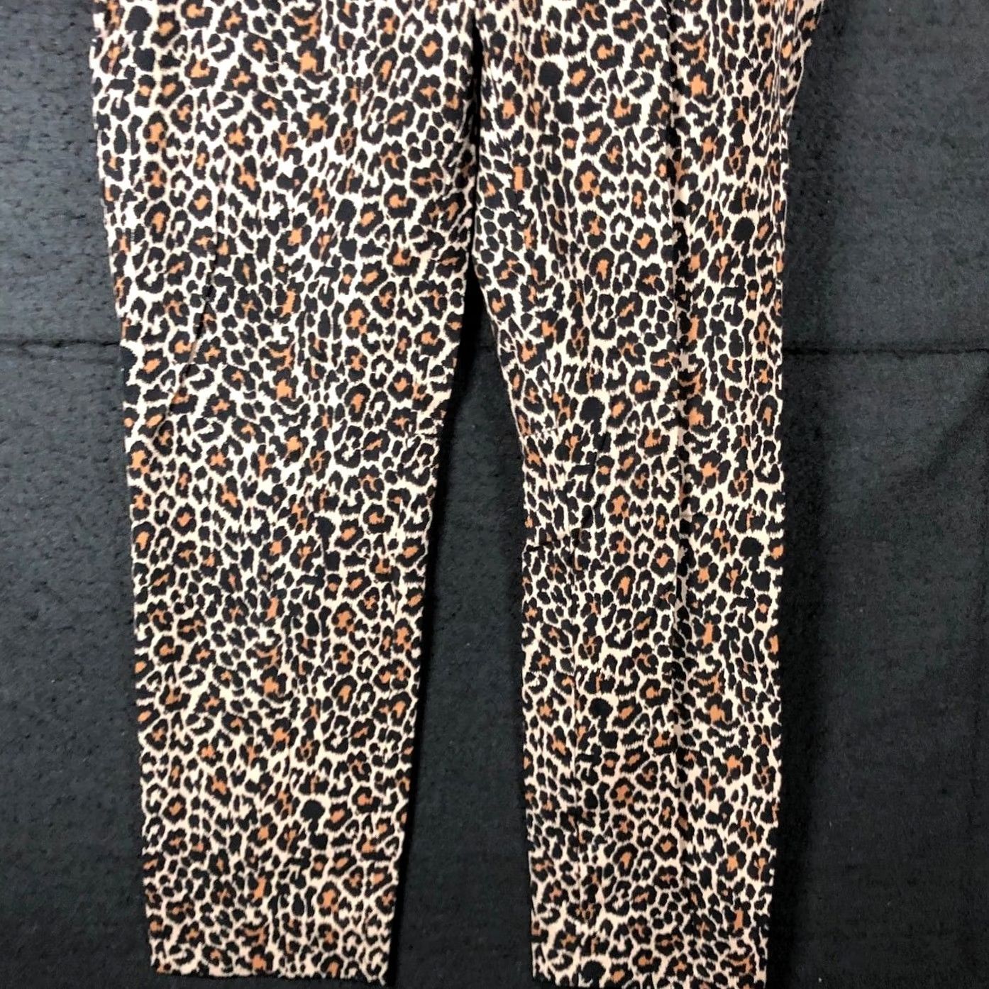 J.Crew J.Crew Womens Pants Brown Leopard Print Mid Rise Winnie Side Zip Stretch 4 Pants Women's Regular Slim Ankle Office Casual Workwear Size 29" - 3 Thumbnail