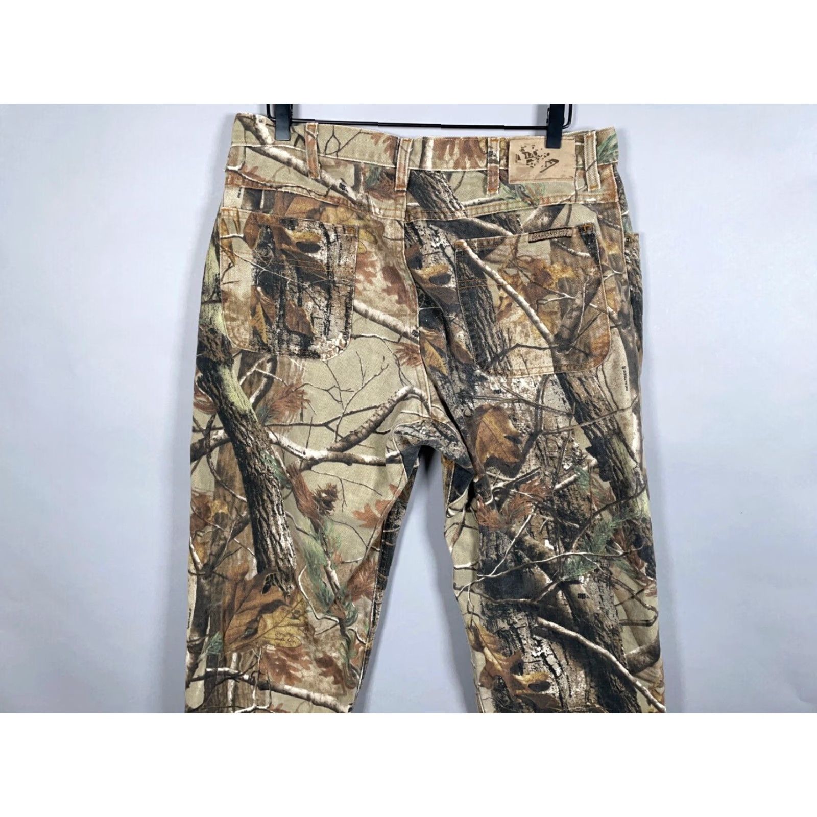 Realtree VINTAGE Diamond Cut Mens Jeans 36 x 32 Straight Fit Camouflage Y2K RealTree Cotton Denim Size US 36 / EU 52 - 3 Thumbnail