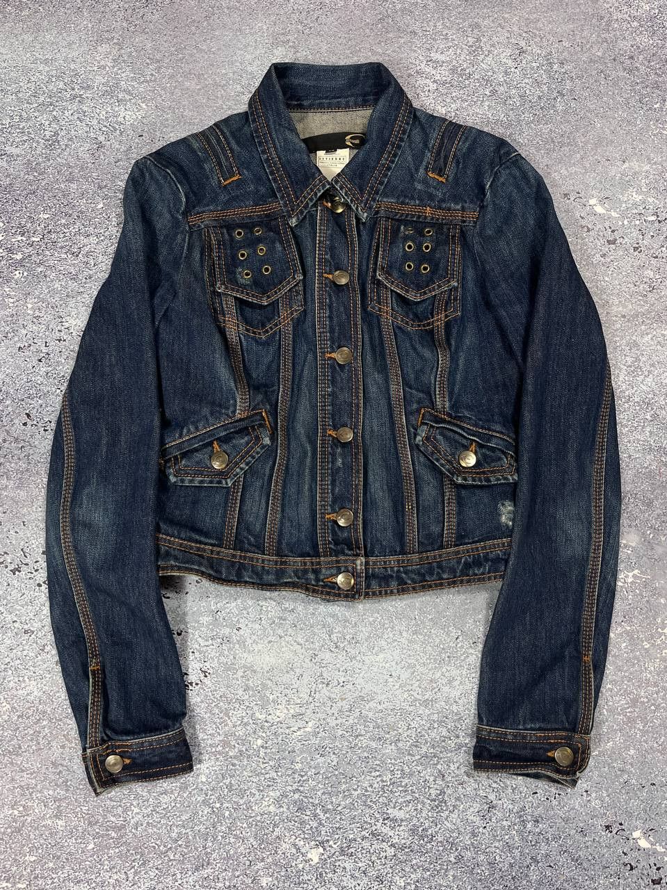 Roberto Cavalli Roberto Just Cavalli Vintage Blue Denim Jean Jacket size XS Size XS / US 0-2 / IT 36-38 - 2 Thumbnail