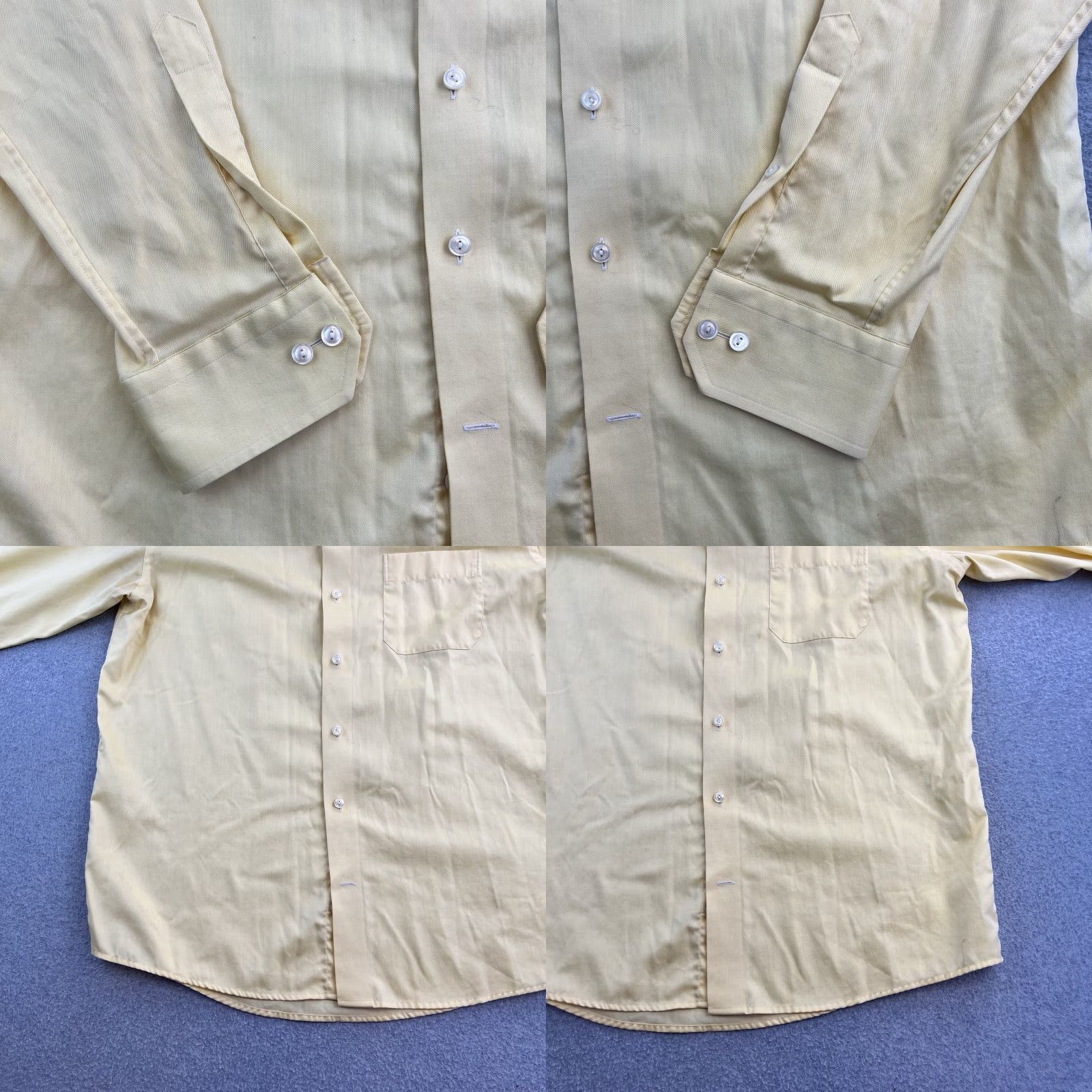 Eton Eton Dress Shirt Mens 16 Yellow Classic Long Sleeve Button Up Preppy Adult Shirt Mens Long Sleeve Yellow Color Casual Workwear 90s/style Size 42R - 8 Thumbnail