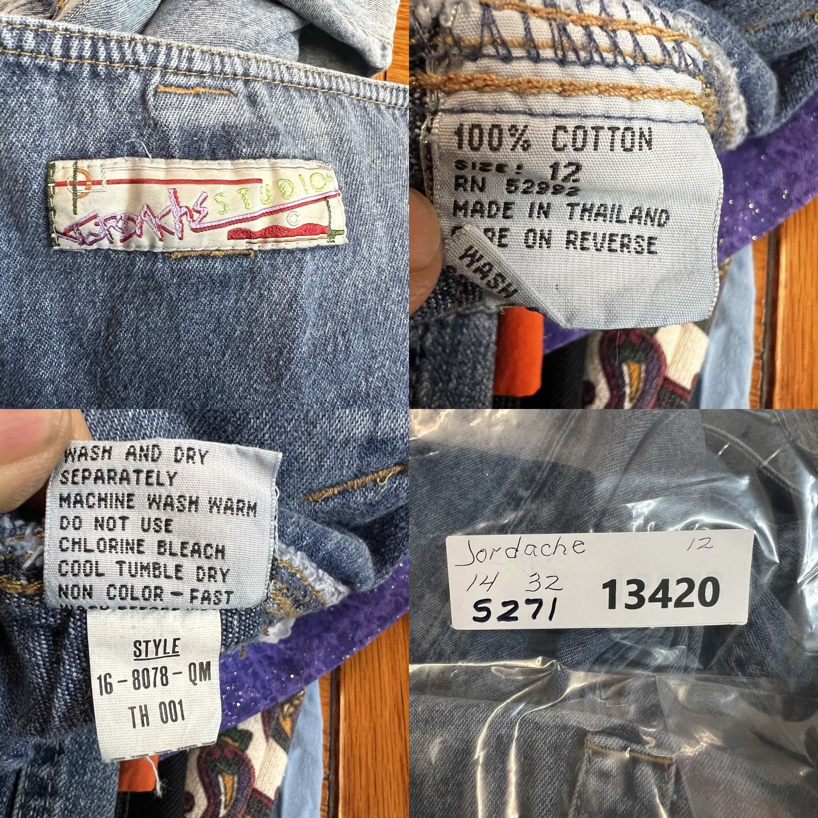 Jordache VINTAGE Jordache 80s Denim Swing Skirt Womens Size 12 Blue Pleated Long Size 34" / US 12 / IT 48 - 8 Thumbnail