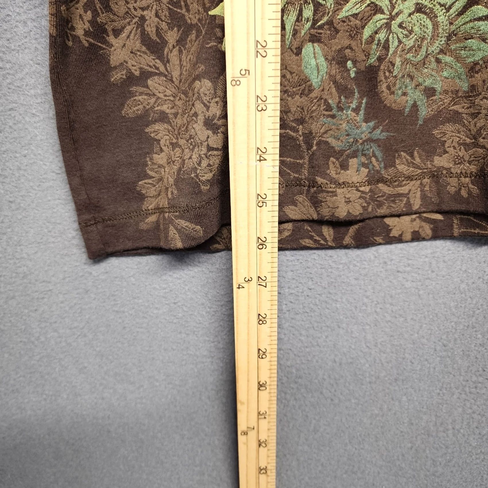 Essentials VINTAGE Essentials by Maggie Top Womens 18/20 Garden of Eden Green Brown Goblincore Shirt Womens Size XXL / US 16-18 / IT 52-54 - 6 Thumbnail
