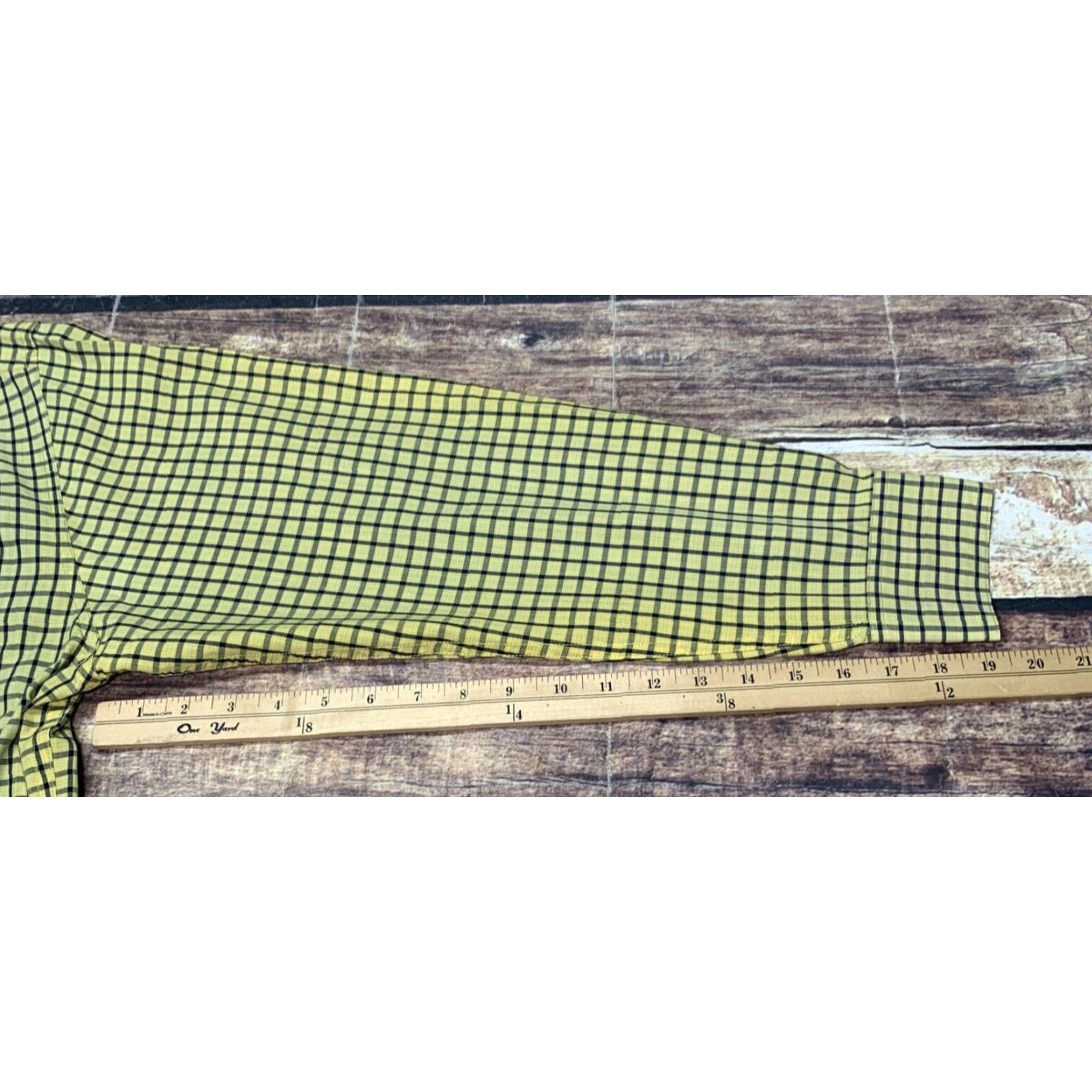 Chaps Chaps Shirt Button Down Long Sleeve Plaid Yellow Size Large Mens Size US L / EU 52-54 / 3 - 6 Thumbnail