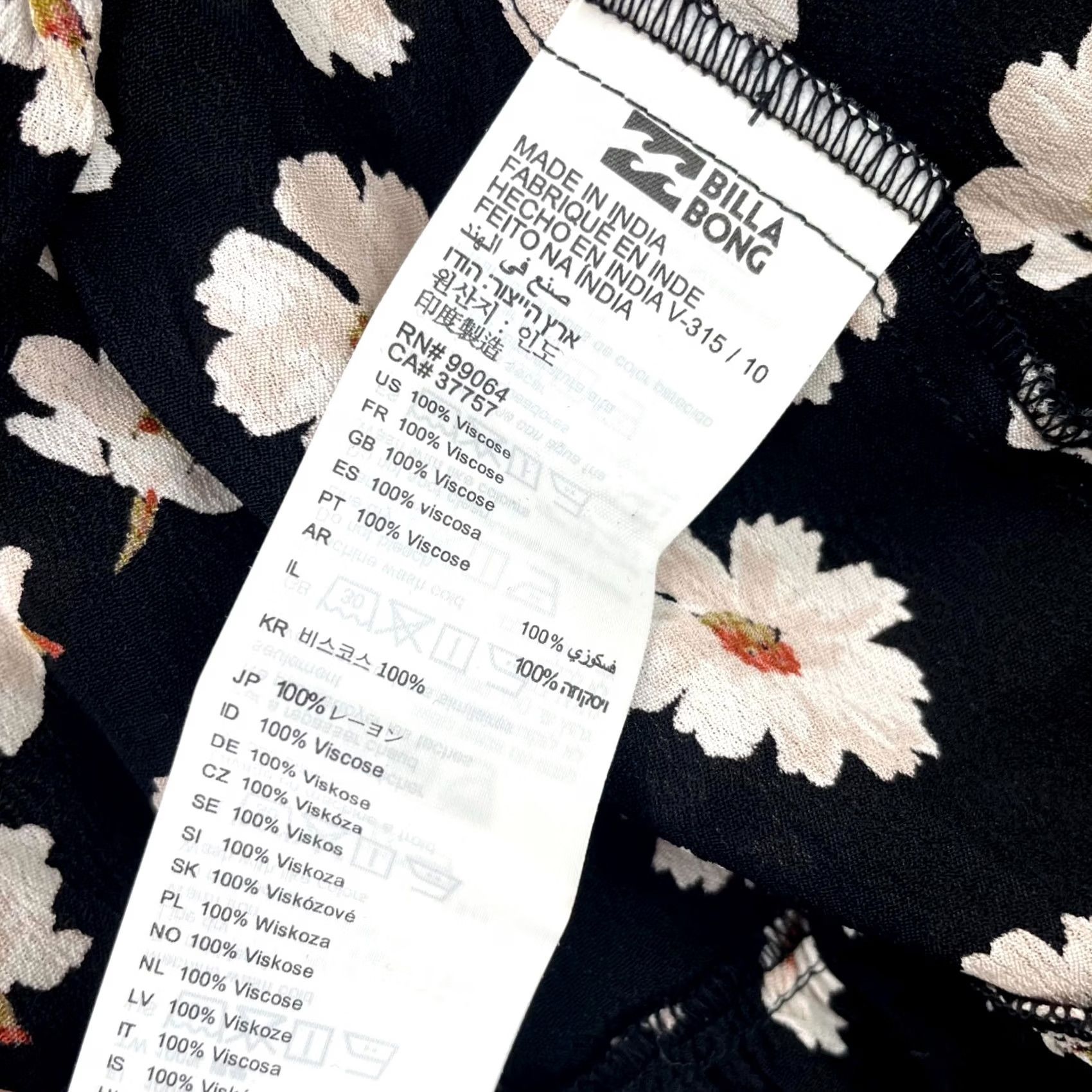Billabong Billabong Dress Black Womens 10 Mini Wrap Daisy Belted Ruffle Long Sleeve Boho Size L / US 10 / IT 46 - 4 Thumbnail