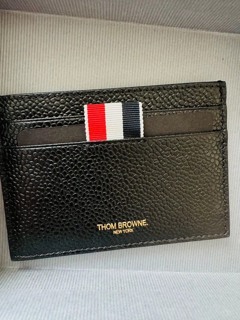 Thom Browne Thom Browne Black leather card case Size ONE SIZE - 3 Thumbnail