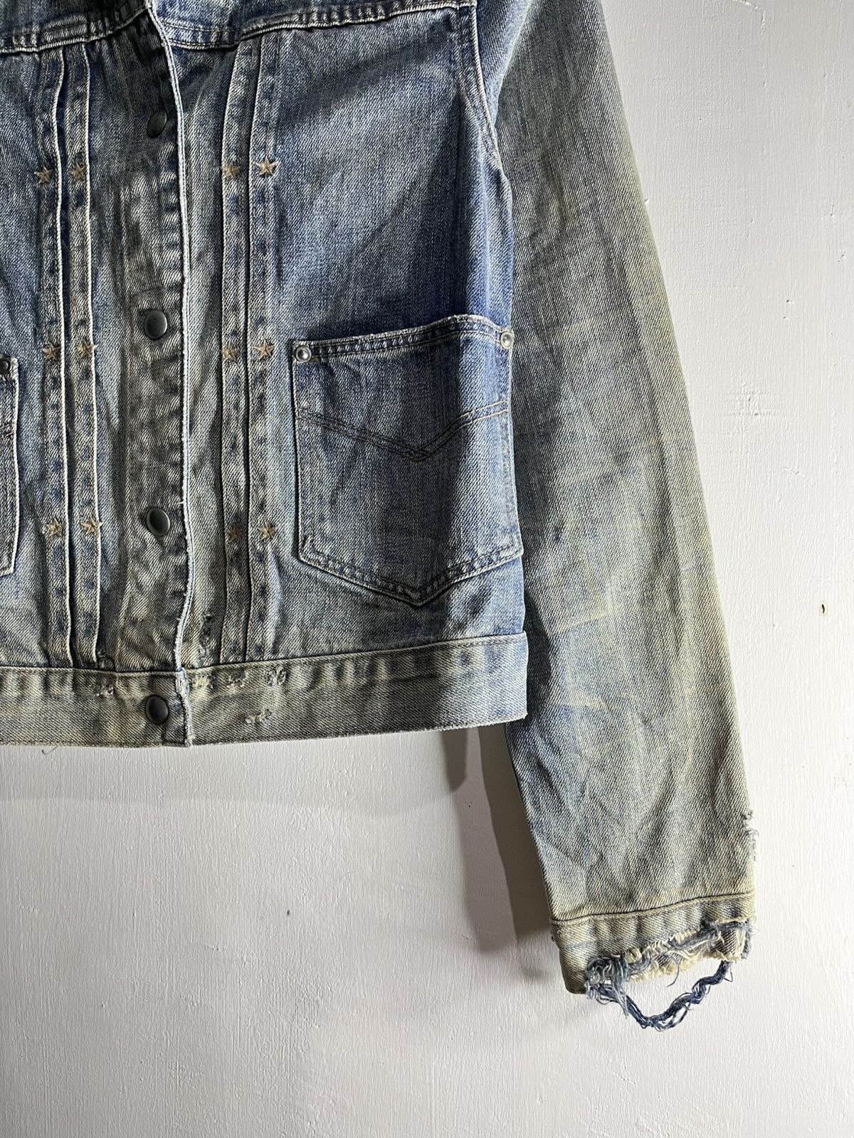 Allsaints Allsaints denim destroyed boro style trucker jeans Size US S / EU 44-46 / 1 - 4 Thumbnail