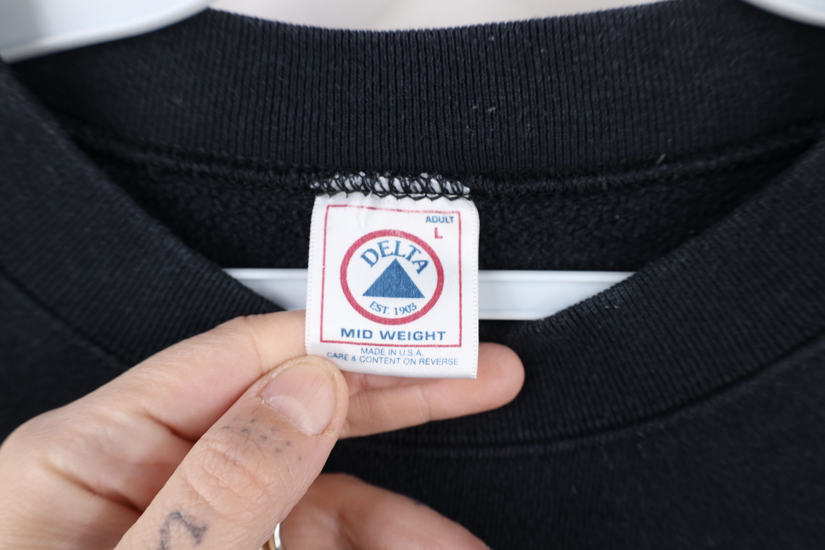 Vintage Vintage 90s Computer Nerd C Dos Run Sweatshirt Black USA Size US L / EU 52-54 / 3 - 9 Thumbnail