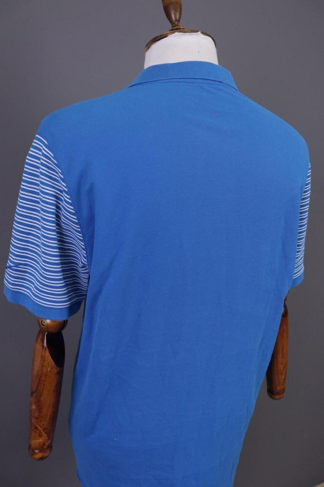 Nike Nike Golf Dri Fit Blue Striped Tennis Polo Shirt Size L Size US L / EU 52-54 / 3 - 12 Thumbnail