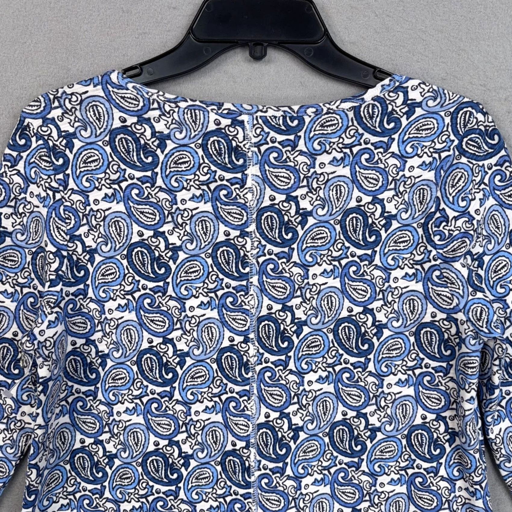 Habitat Escape by Habitat Clothes Shirt Womens XS Blue Paisley Scoop Neck Tunic Top Size XS / US 0-2 / IT 36-38 - 7 Thumbnail