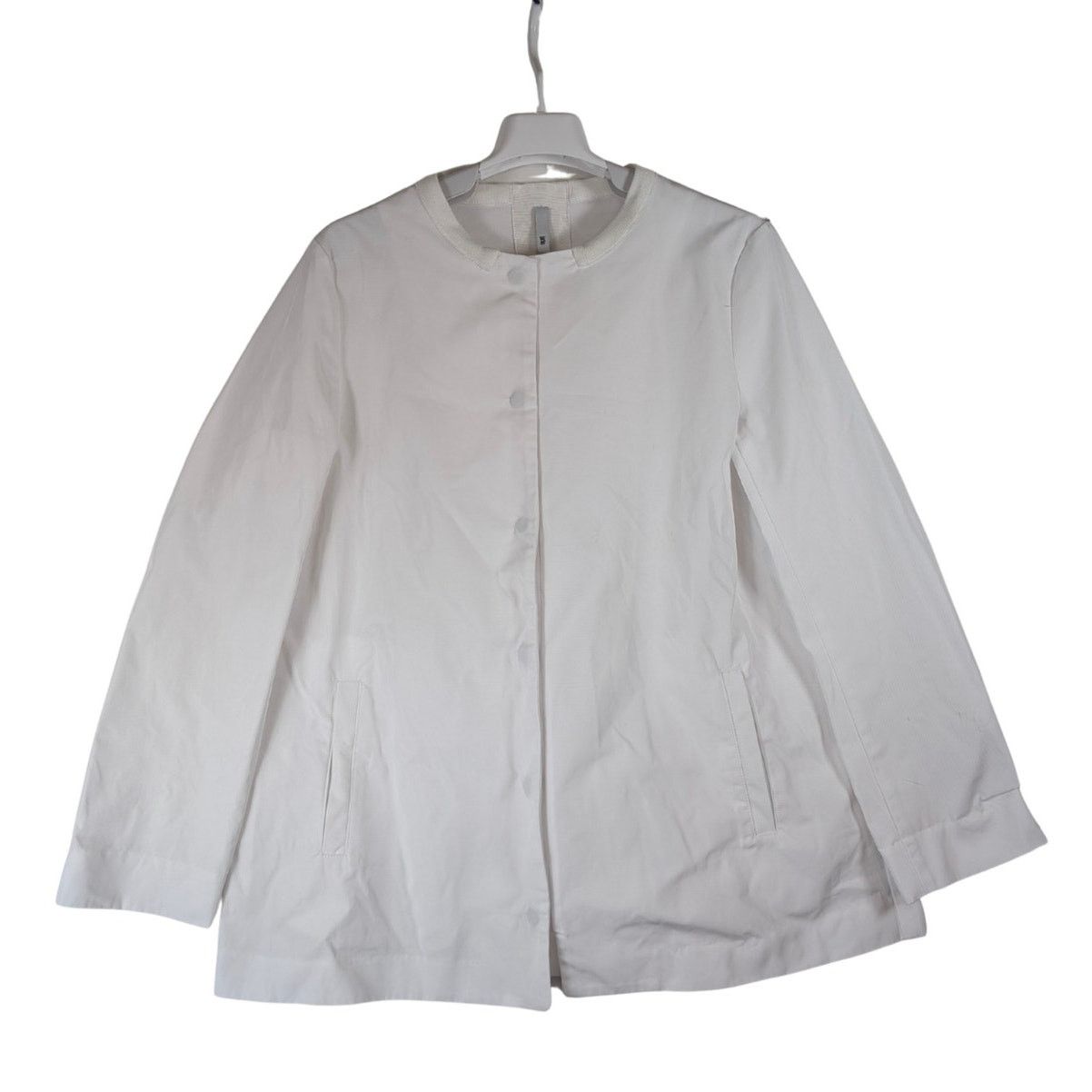 Unknown London Jarbo White Minimalist Button Lightweight Jacket Women 32 Size XXS / US 00 / IT 34 - 1 Thumbnail