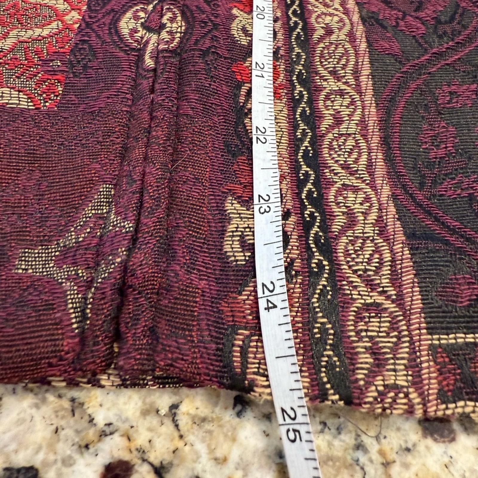 Other Chadwicks Red & Gold brocade patchwork zippered vest SZ 12 Size XL / US 12-14 / IT 48-50 - 7 Thumbnail