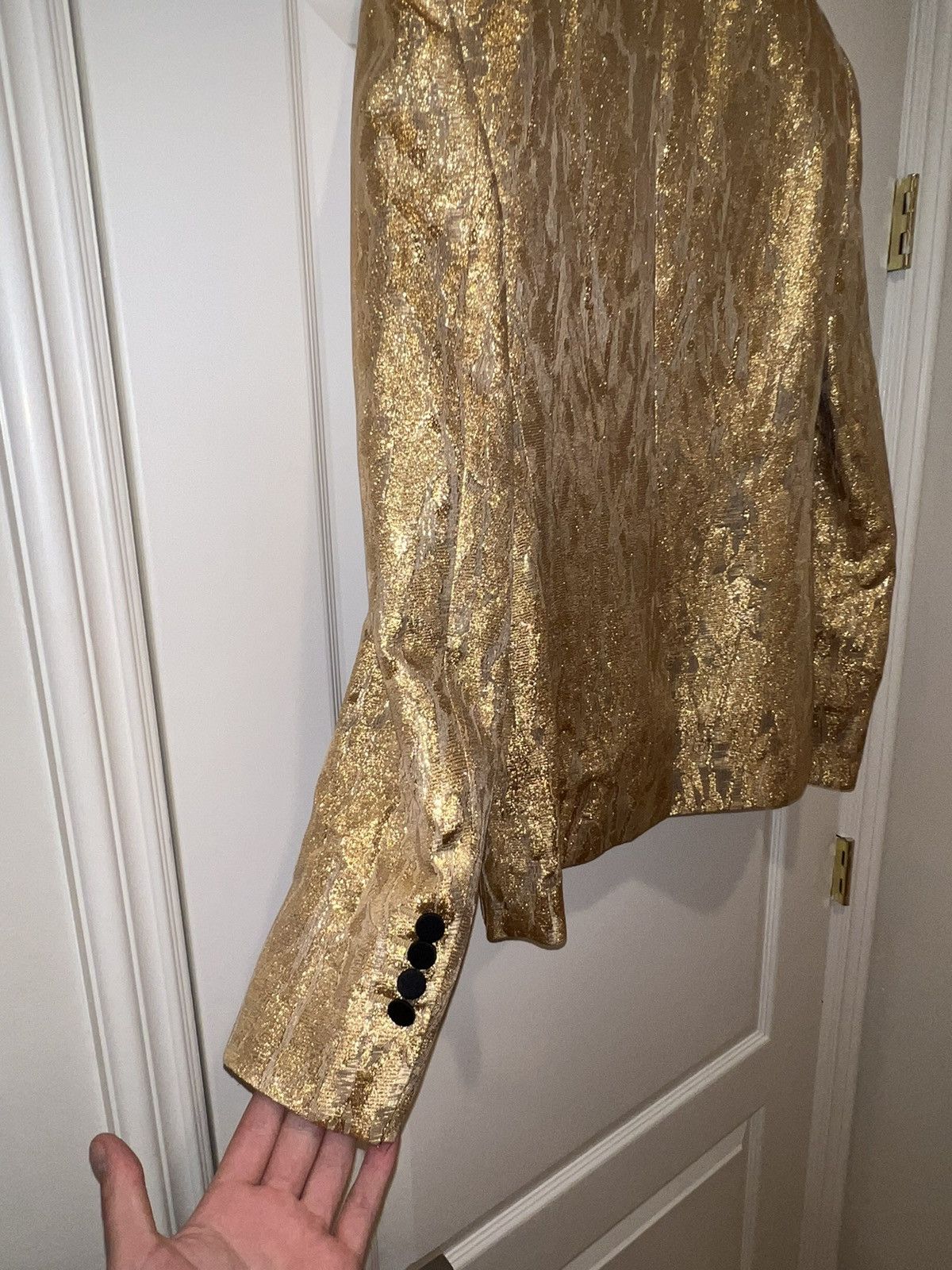 Saint Laurent Paris Gold Saint Laurent Hedi Blazer SAMPLE Size 38L - 10 Thumbnail