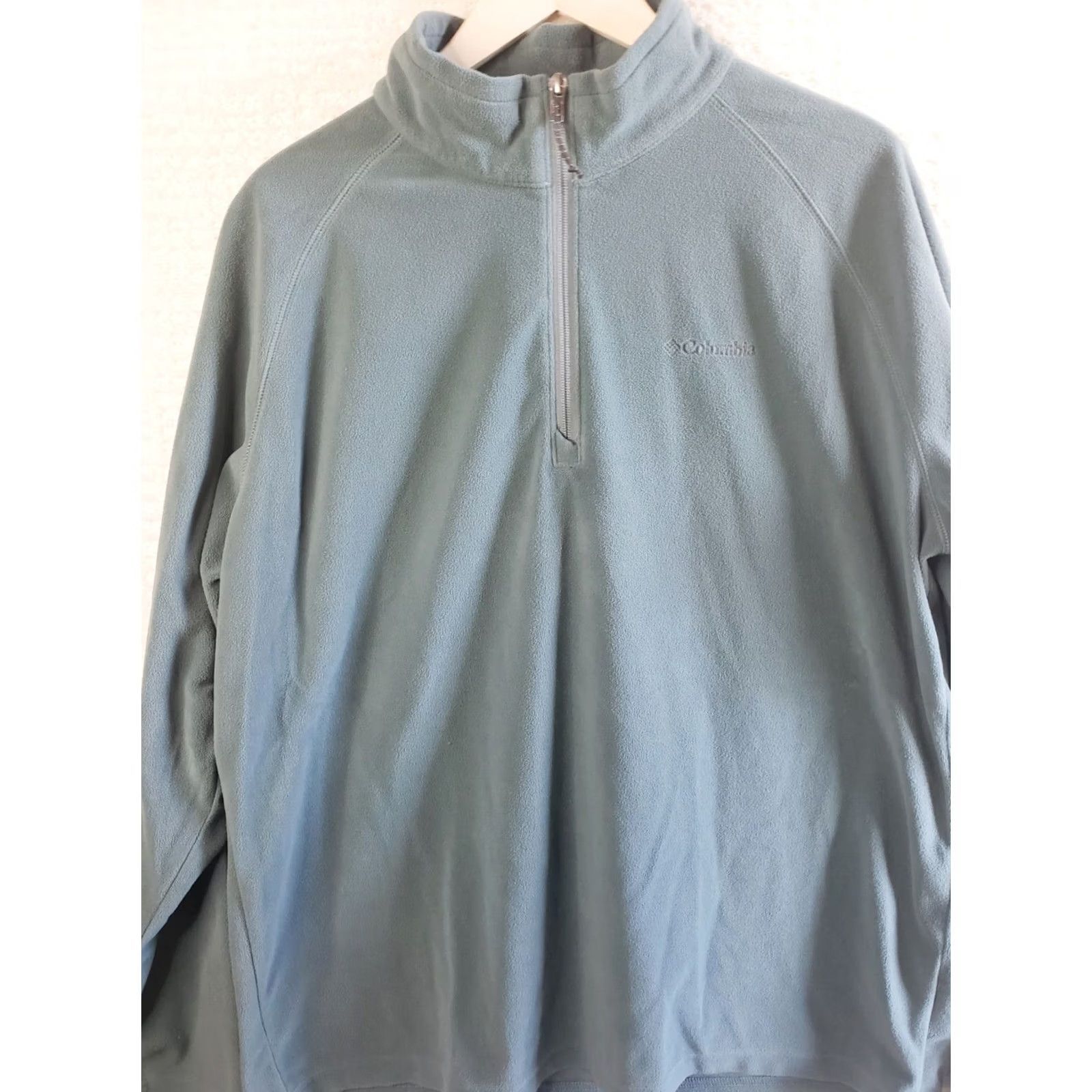 Vintage Columbia Sweater Mens XL 1/4 Zip Mock Neck Fleece Pullover Green Size US XL / EU 56 / 4 - 2 Thumbnail