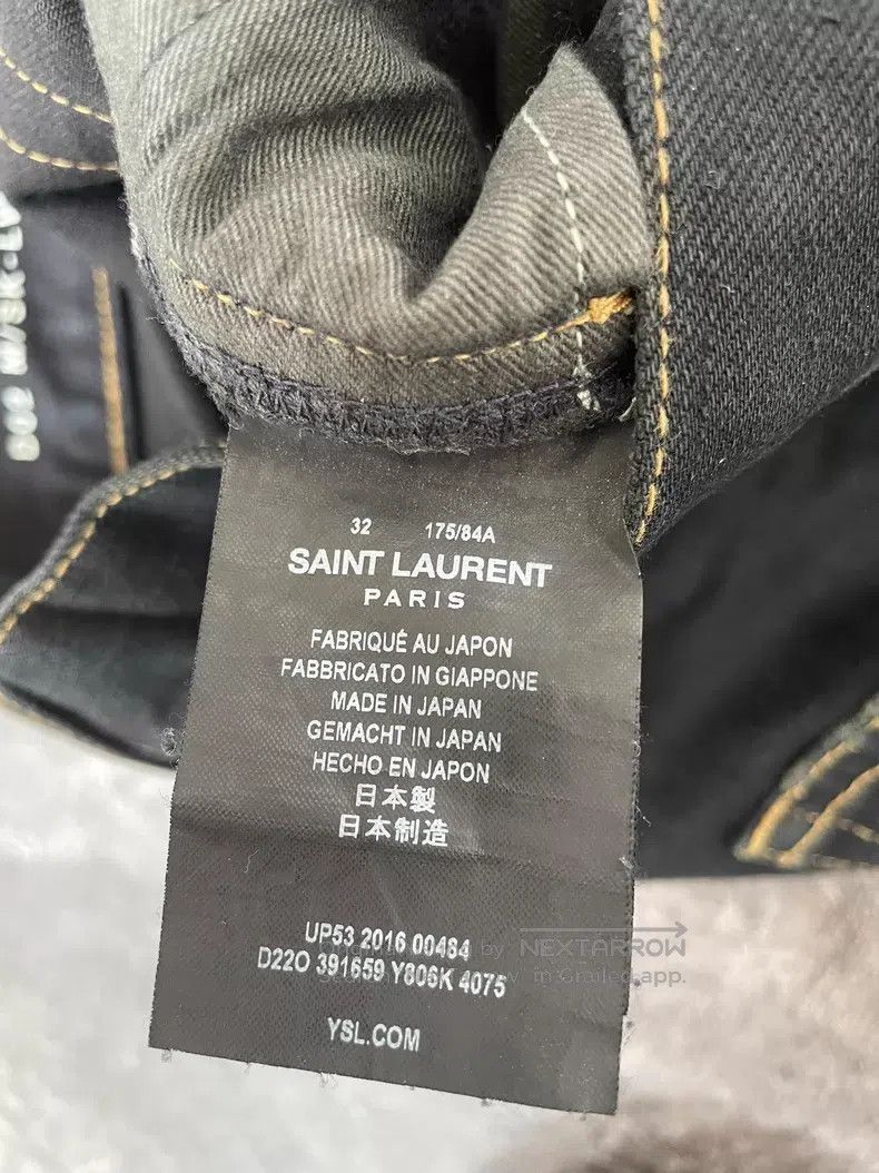 Saint Laurent Paris Saint Laurent Paris Black Large Destroyed Denim Pants with Size US 32 / EU 48 - 7 Thumbnail