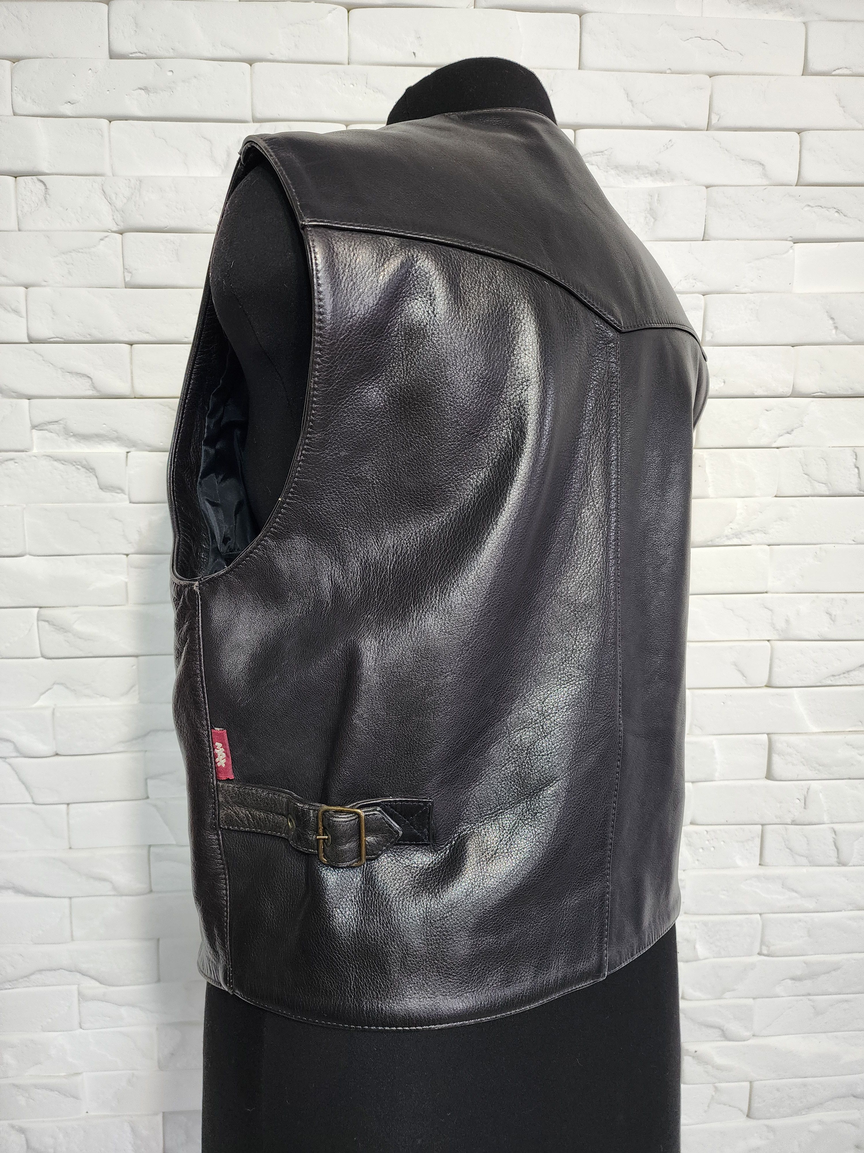 Other Genuine Leather Vest: Black Waistcoat Size US M / EU 48-50 / 2 - 5 Thumbnail