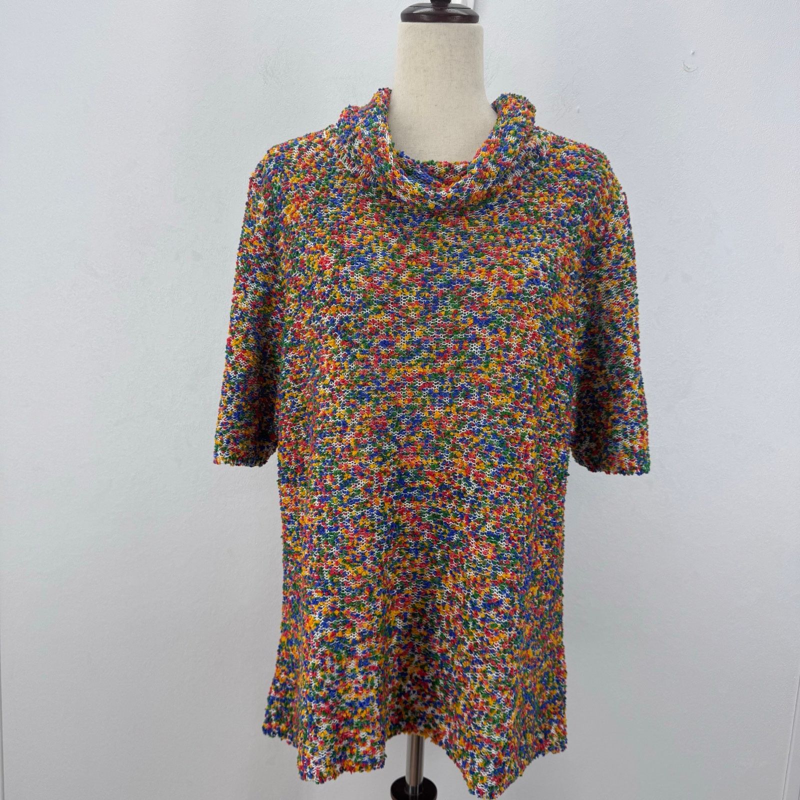 Marina Rinaldi Marina Rinaldi Anita Printed Knit Sweater Shirt Cowl Neck XL Size 3XL / US 20-22 - 3 Thumbnail
