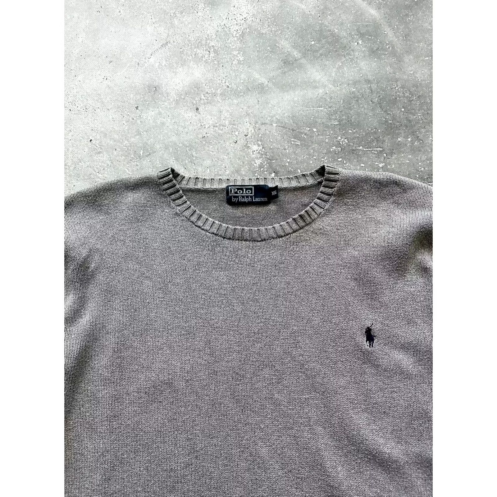 Ralph Lauren Nike Polo Ralph Lauren Sweater Sweatshirt Men’s 2XL Gray Knit Cotton Crew Neck Pullover Casual Mens Size US XXL / EU 58 / 5 - 3 Thumbnail