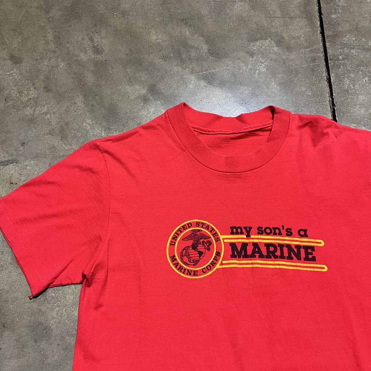 Vintage Vintage 80s USMC Military Marines T shirt Graphic Tee Grunge Size US S / EU 44-46 / 1 - 4 Thumbnail