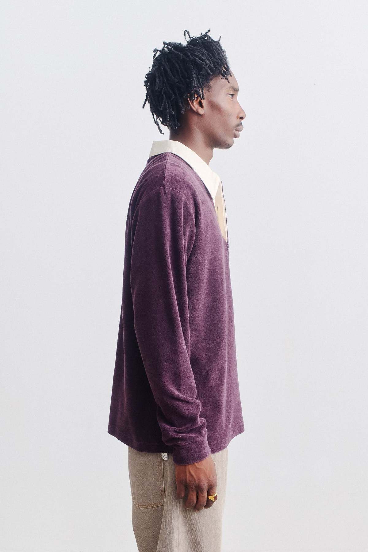 A Kind Of Guise 💚 A Kind of Guise Rayk Rugby Shirt Lavender Velvet NEW Size US M / EU 48-50 / 2 - 4 Thumbnail