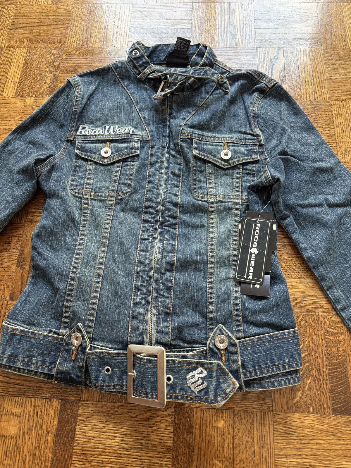 Rocawear NWT Vintage Rocawear Chain Stitched Denim Jean Jacket Size M / US 6-8 / IT 42-44 - 4 Thumbnail