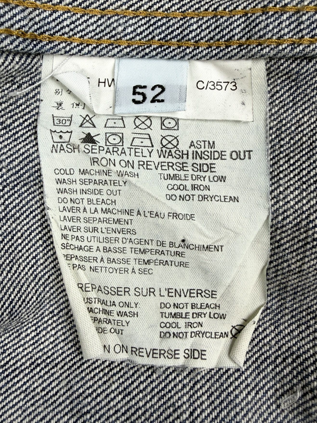 Helmut Lang AW03 Helmut Lang Wax Coated 2 Pocket Trucker Denim Jacket Size US L / EU 52-54 / 3 - 10 Thumbnail