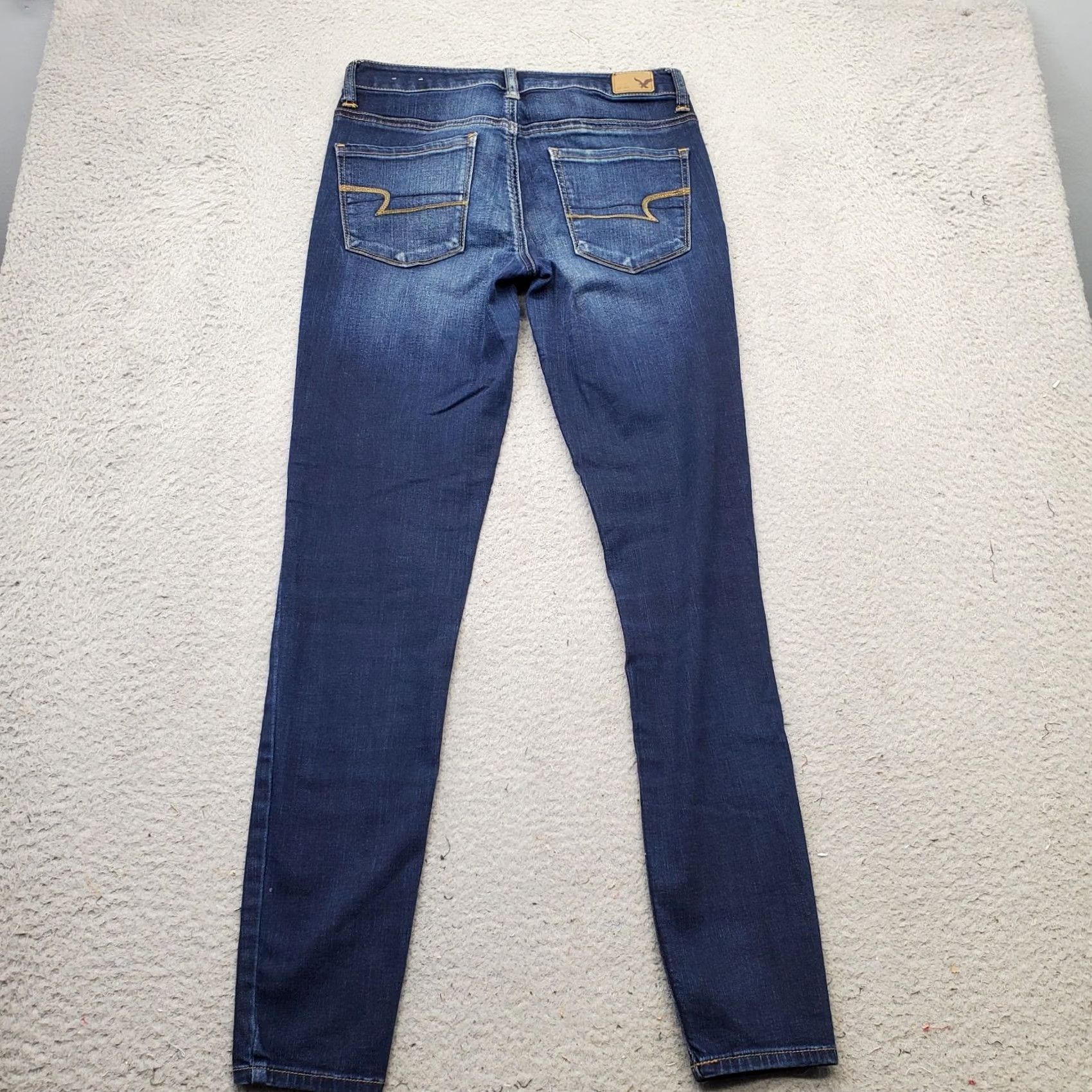 American Eagle Outfitters American Eagle Outfitters Womens Size 4 Navy Denim Jegging Jeans Slim Skinny Leg 32.25 Inseam Size 27" / US 4 / IT 40 - 2 Thumbnail