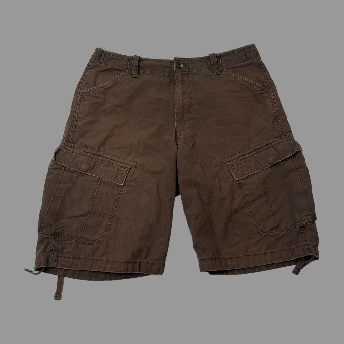 Gap × Vintage Vintage gap brown cargo shorts Size US 34 / EU 50 - 1 Thumbnail