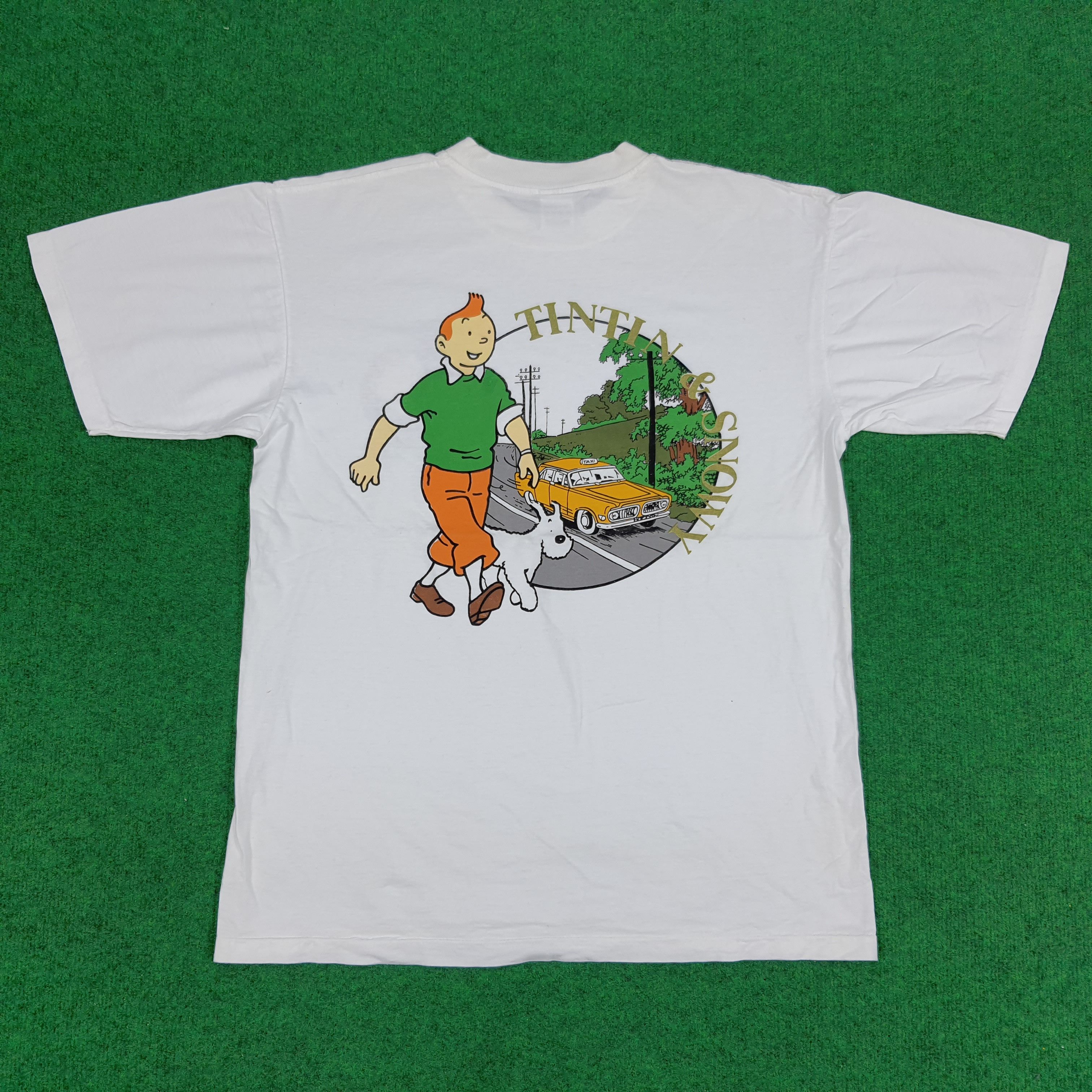 Cartoon Network × Vintage Vintage 90s Comics The Adventure of TinTin and Snowy Tshirt Size US L / EU 52-54 / 3 - 1 Thumbnail