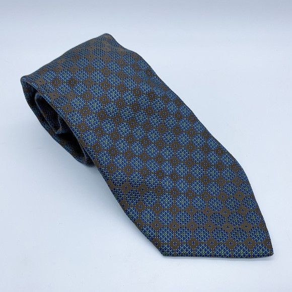 Ermenegildo Zegna Ermenegildo Zegna Geometric Pattern Men’s Tie Size ONE SIZE - 8 Thumbnail