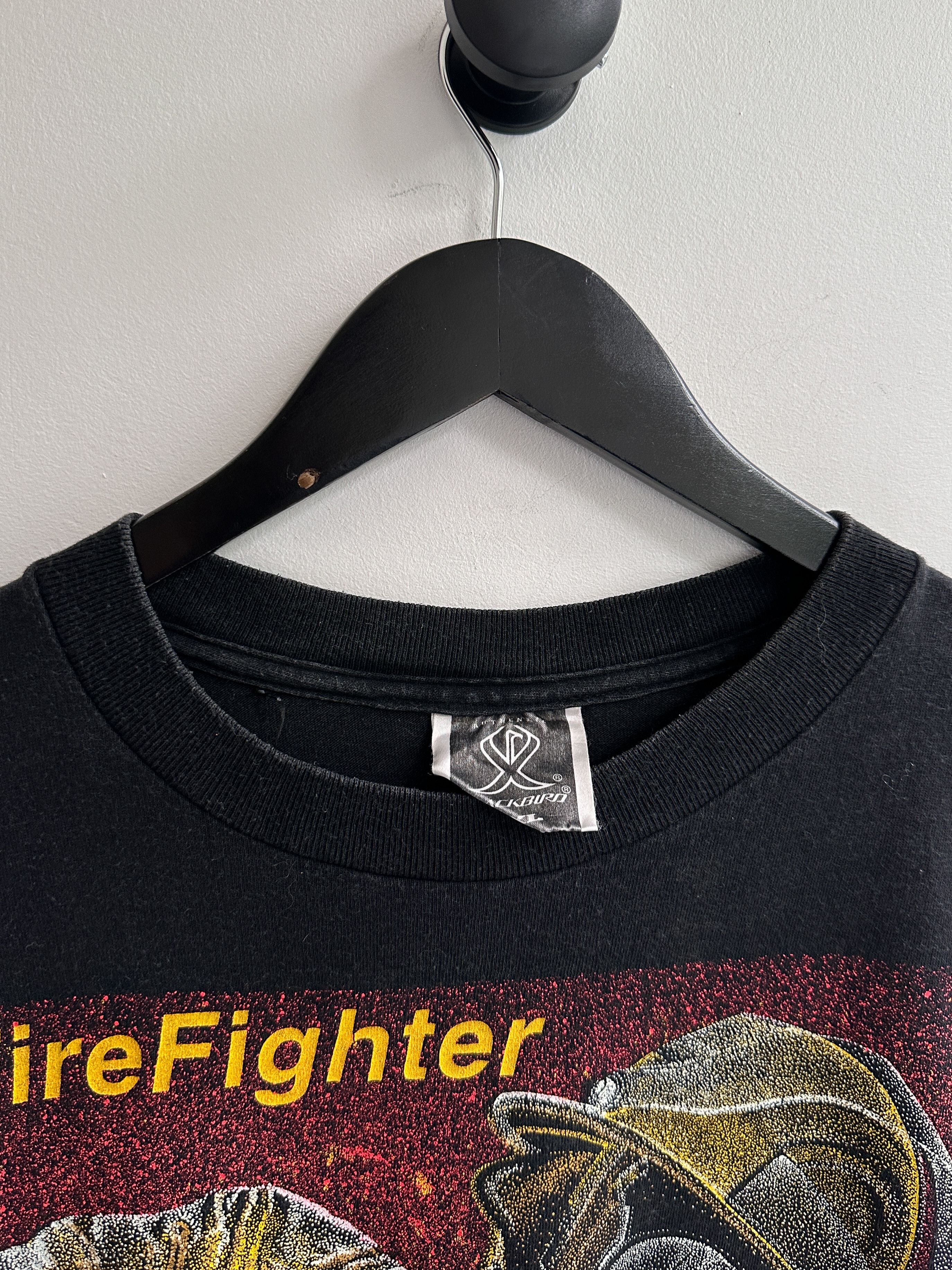 Blackbird Vintage Firefighter Tee Shirt Blackbird Single Stitch Size US XXL / EU 58 / 5 - 3 Thumbnail