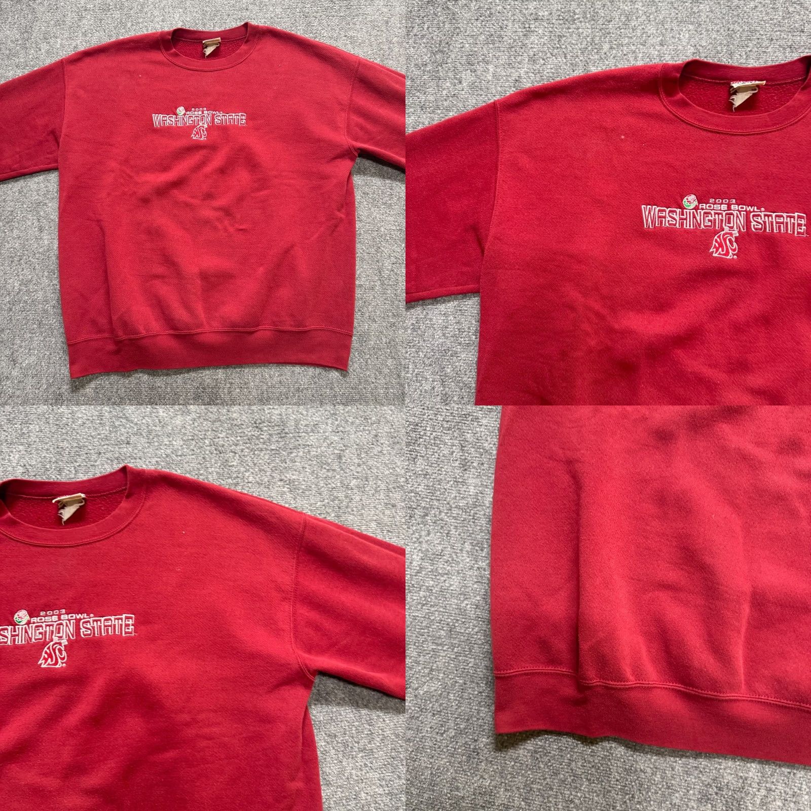 Lee Y2K Washington State Sweatshirt Lee Men L Red 2003 Rose Bowl Cougars Pullover Distressed Vintage Shirt Mens Size US L / EU 52-54 / 3 - 8 Thumbnail