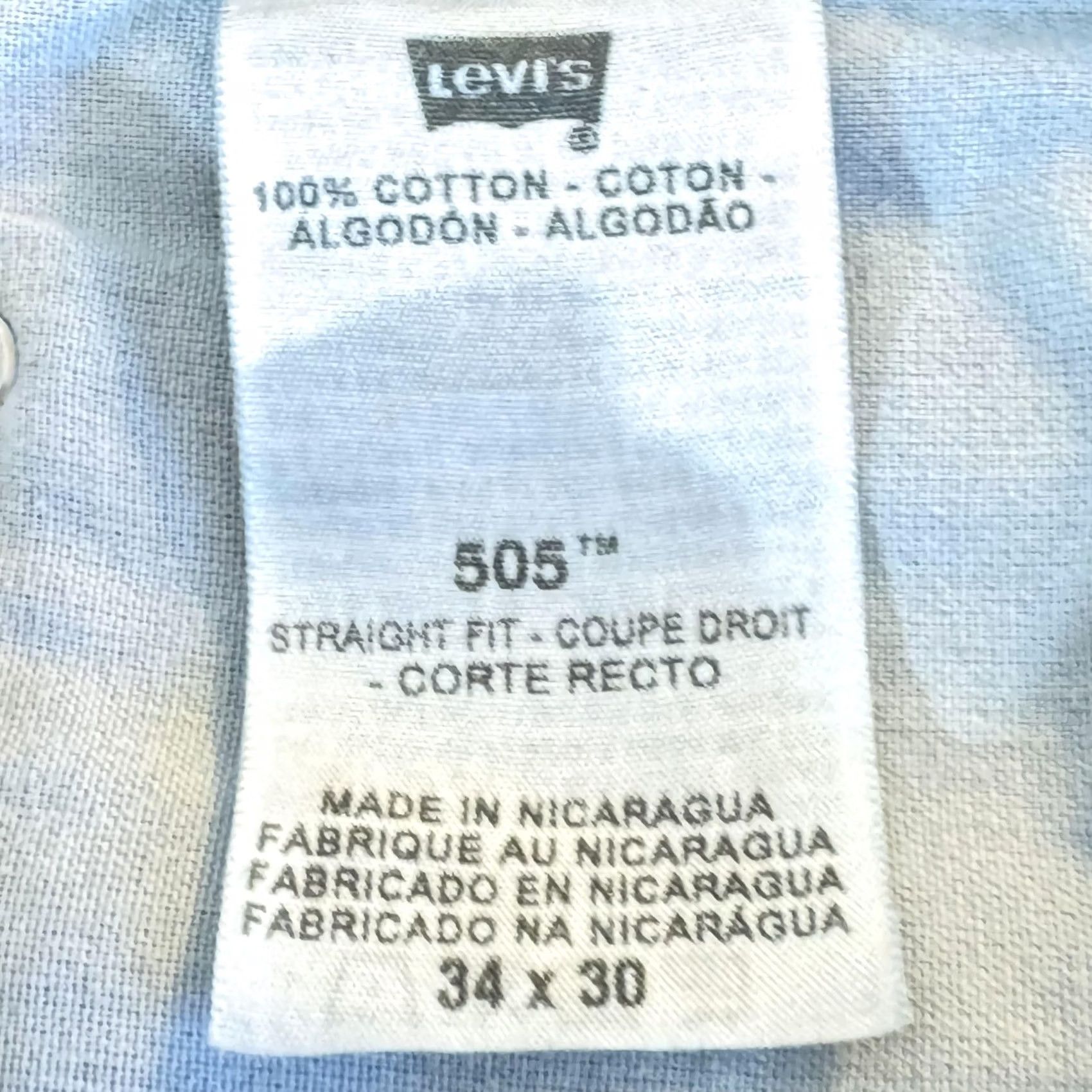 Levi's Levi's 505 Jeans Mens 34x30 Blue Denim Straight Medium Wash Classic Pants Regular Rise 505 Straight Fit Jeans Mens Size US 34 / EU 50 - 4 Thumbnail