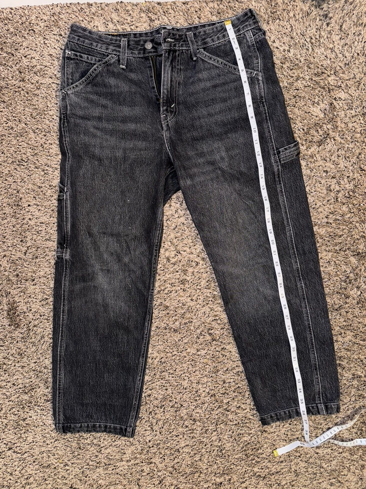 Levi's Levis Black Carpenter Pants Size US 31 - 1 Thumbnail