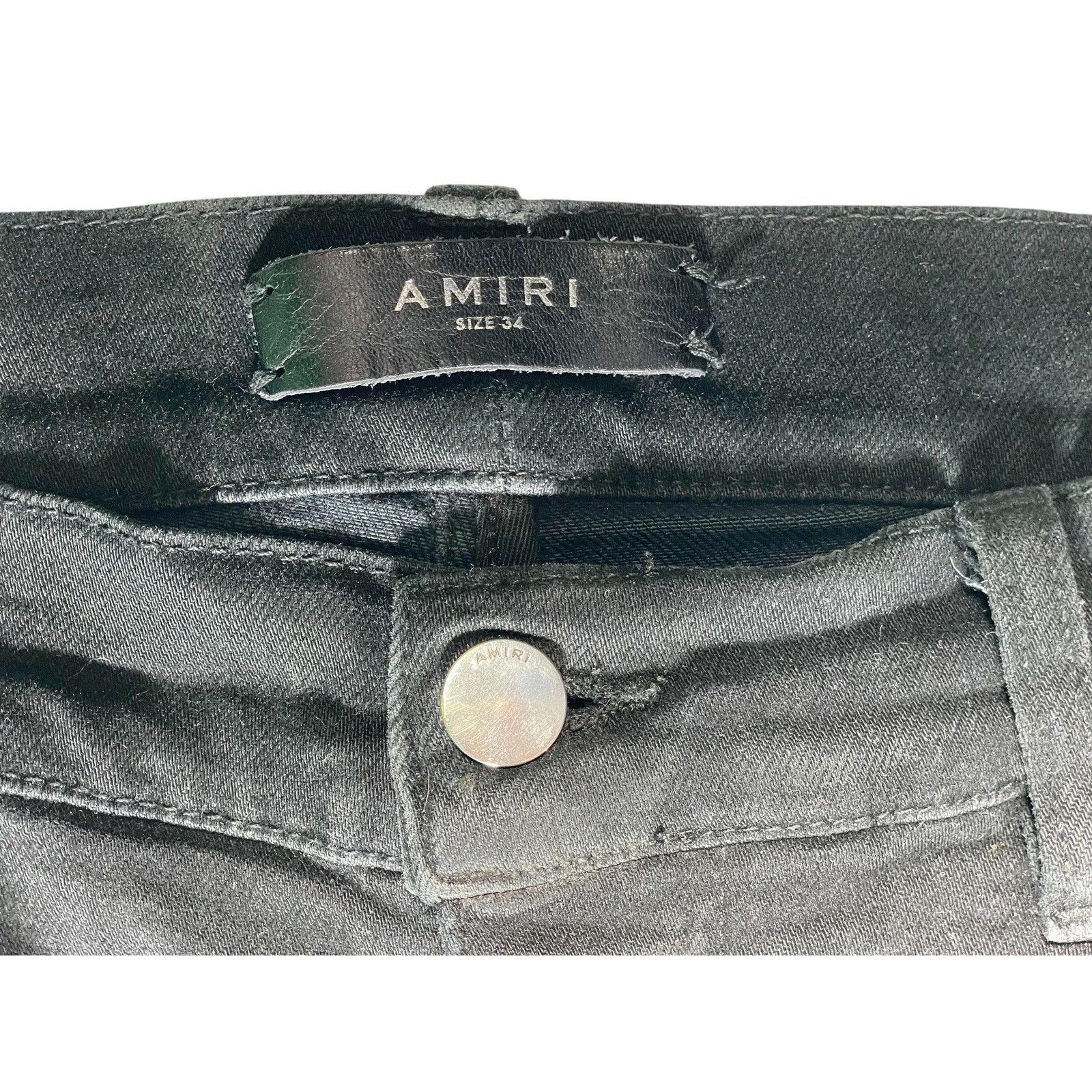 Amiri Amiri Black Knee Rip Thrasher Jeans Size US 34 / EU 50 - 3 Thumbnail