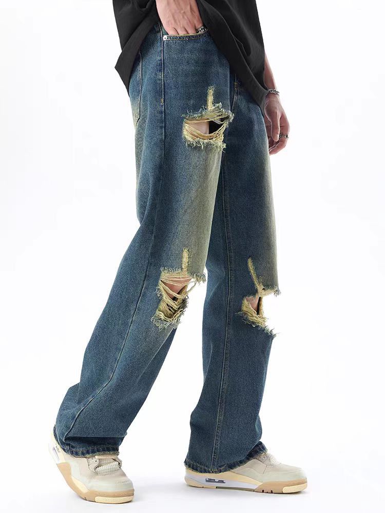 Japanese Brand × Jean Vintage ripped washed baggy jeans Size US 31 - 2 Thumbnail