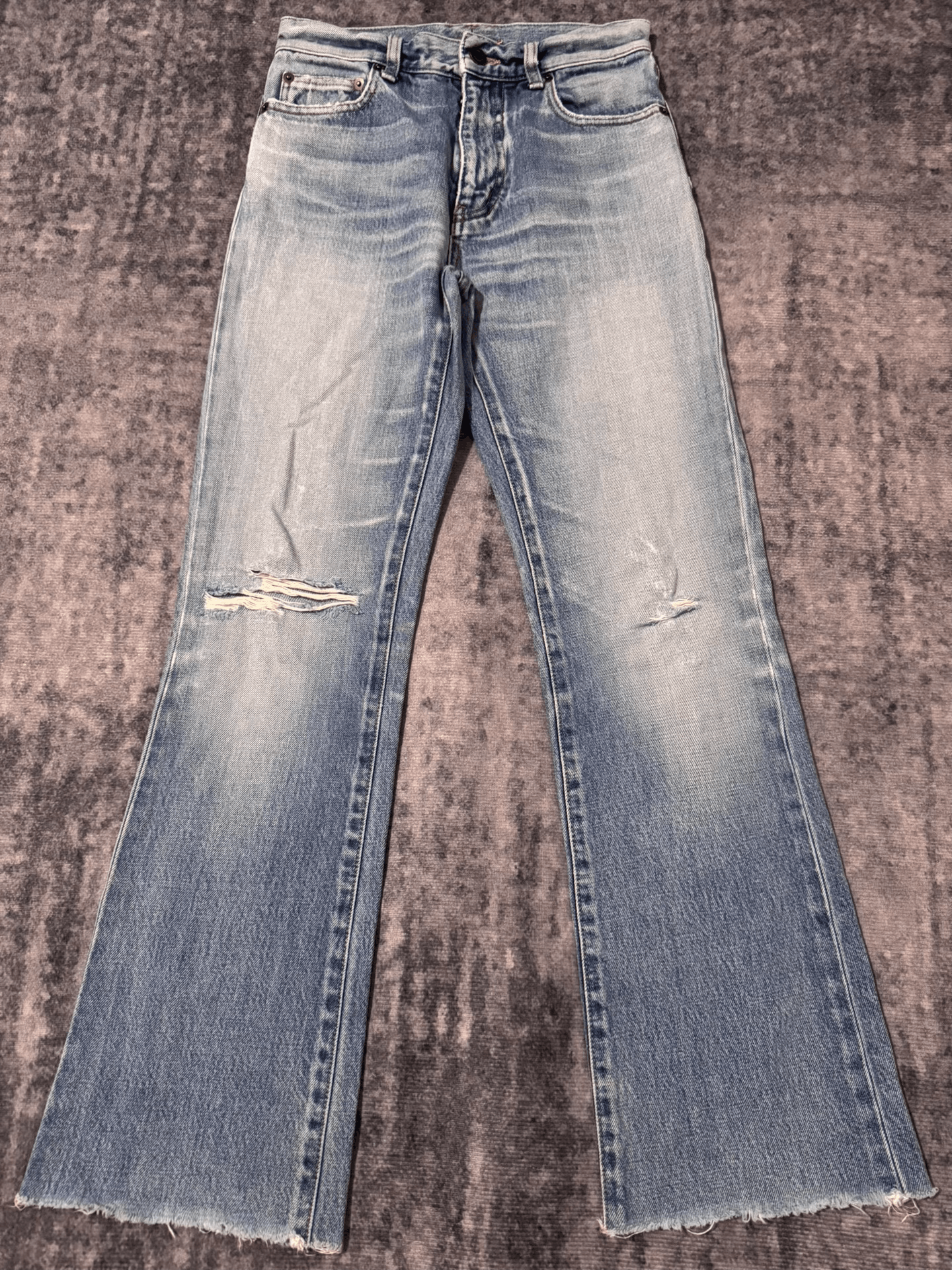 Saint Laurent Paris Saint Laurent Blue Flared Denim Pants Size 25" / US 0 / IT 36 - 1 Thumbnail