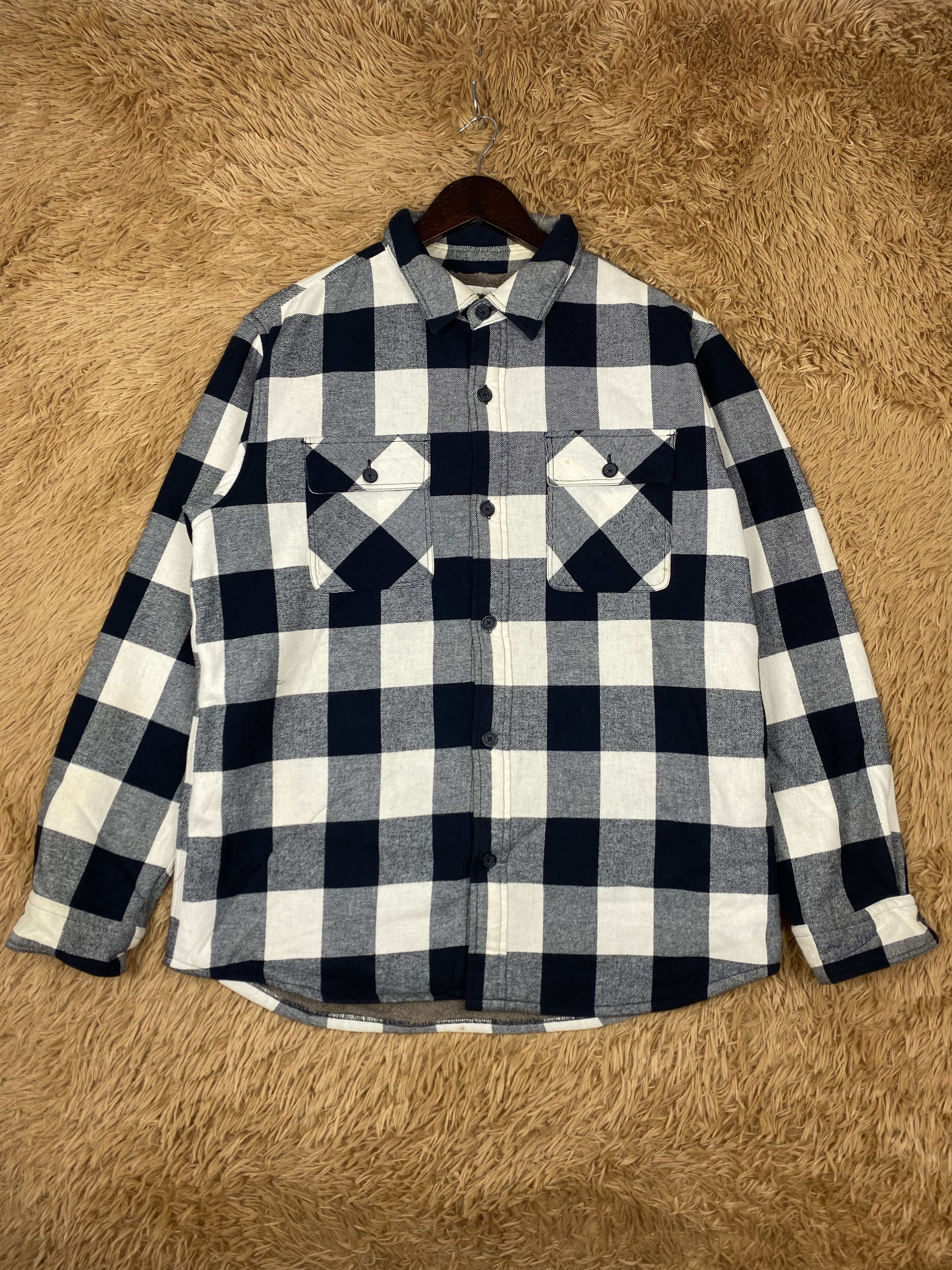 GU Vintage GU Checkered Fleece Lining Jacket DJ0432 Size US L / EU 52-54 / 3 - 1 Thumbnail