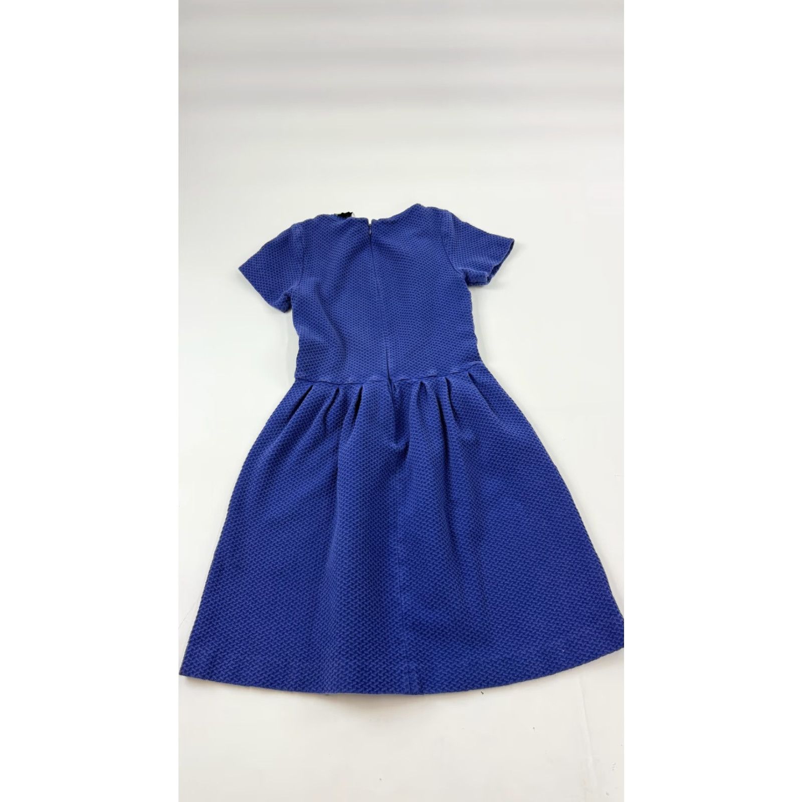 Ganni Ganni Dress Womens Small Blue Textured Fit And Flare Short Sleeve Skater Knit Size 28" / US 6 / IT 42 - 5 Thumbnail