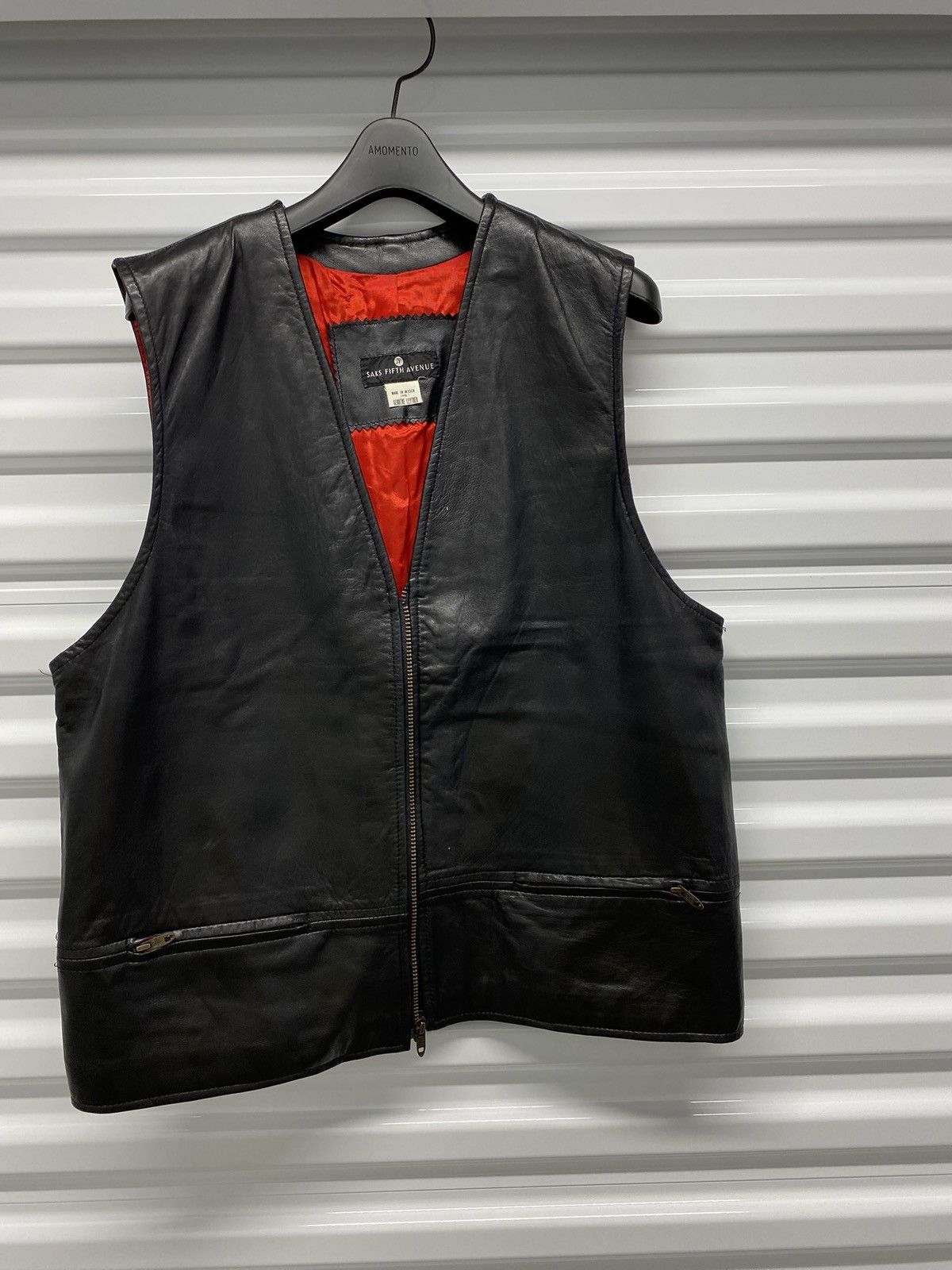Saks Fifth Avenue Vintage Saks Fifth Leather Vest Size US M / EU 48-50 / 2 - 5 Thumbnail