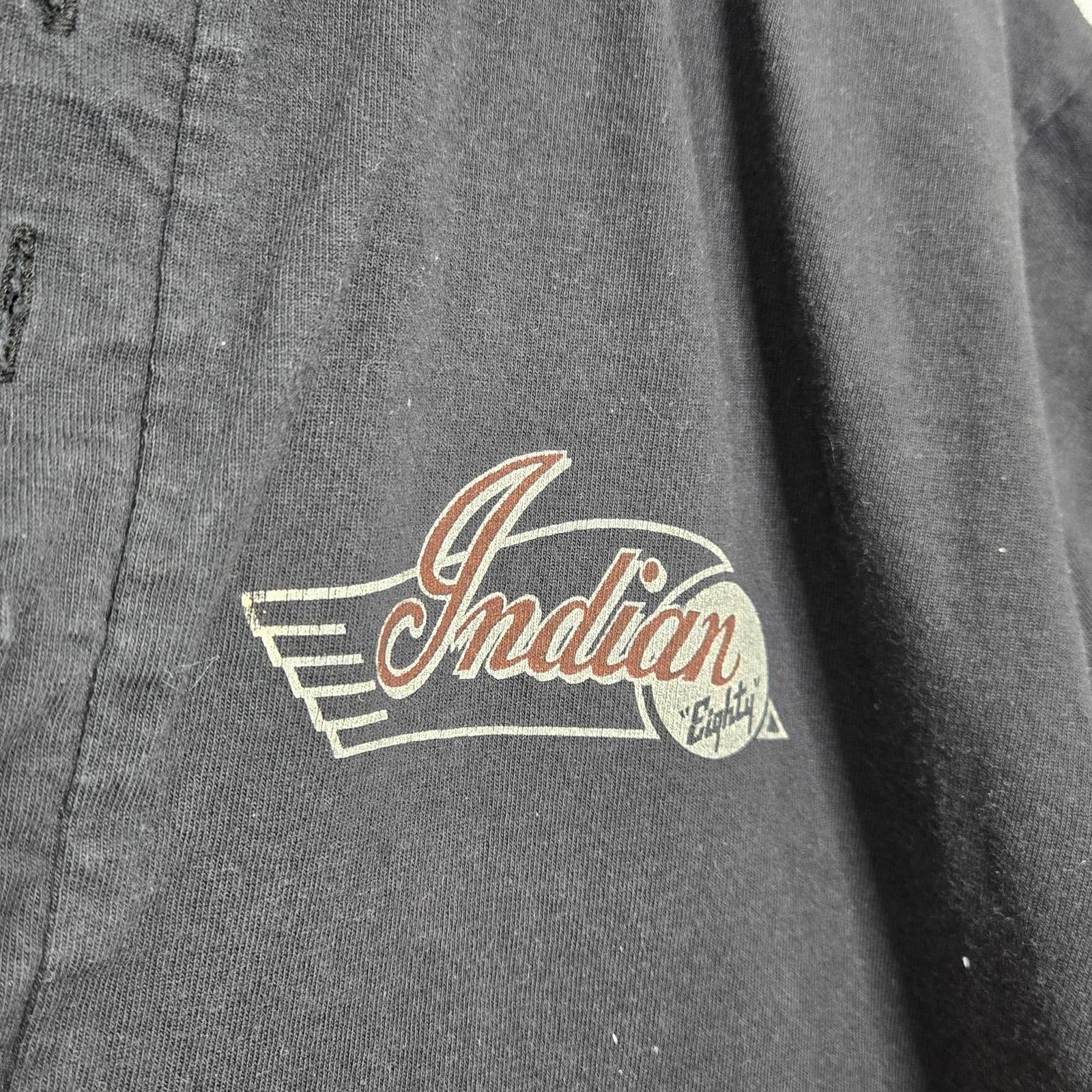 Indian Motorcycle Vintage Indian Motorcycle Shirt Men's Medium Black Henley Size US M / EU 48-50 / 2 - 2 Thumbnail