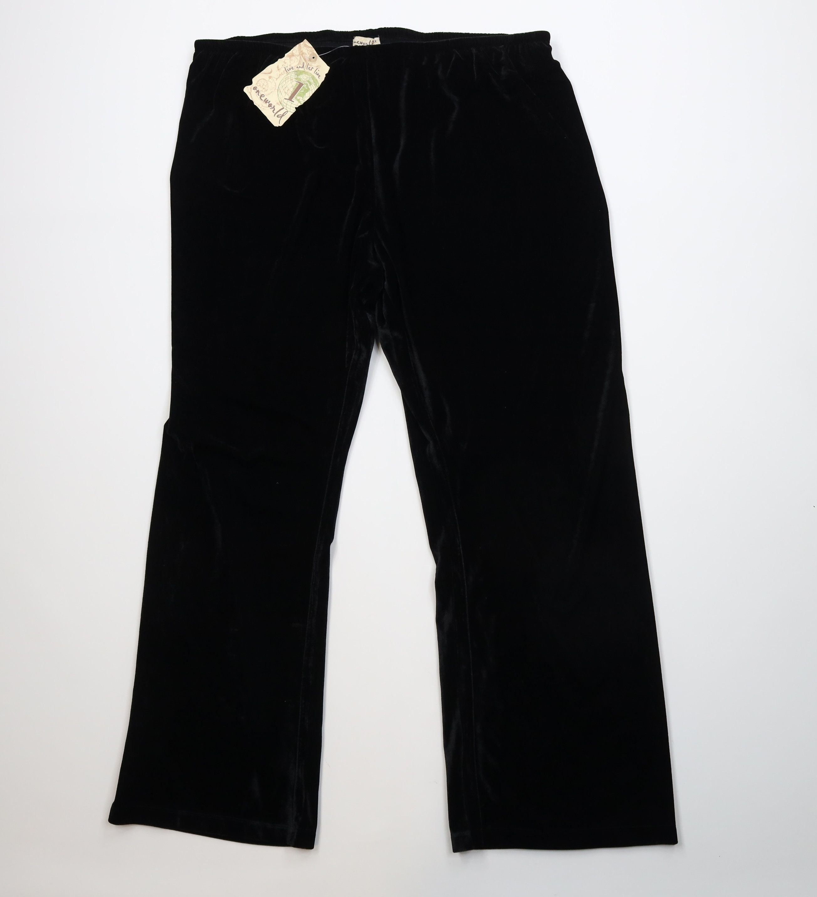 Vintage Deadstock Vintage 90s Y2K Babydoll Wide Leg Pants Black Size 36" / US 14 / IT 50 - 1 Thumbnail