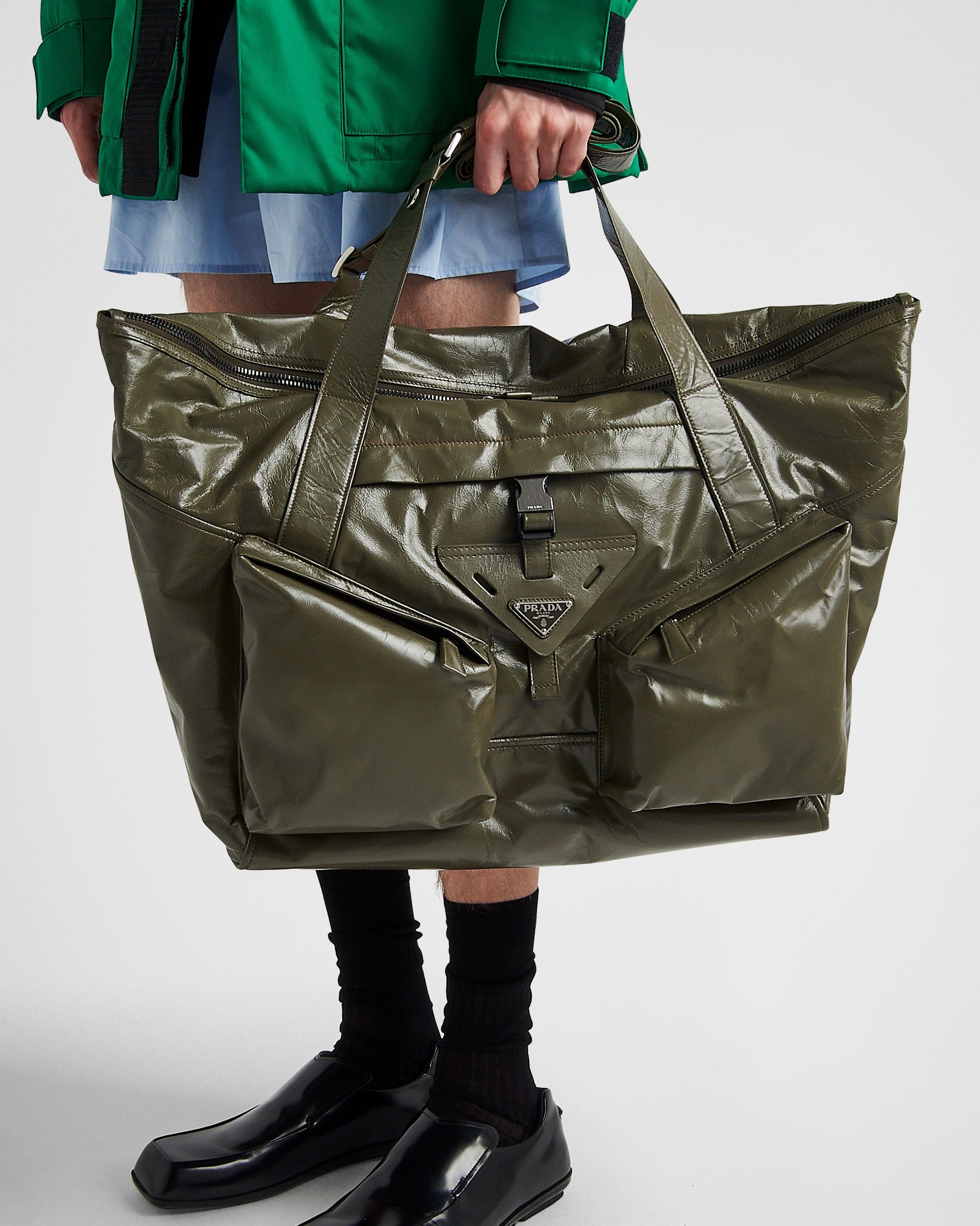 Prada o1bcso1str1025 Size: OS / Soft Lux Bag in Green Size ONE SIZE - 8 Thumbnail