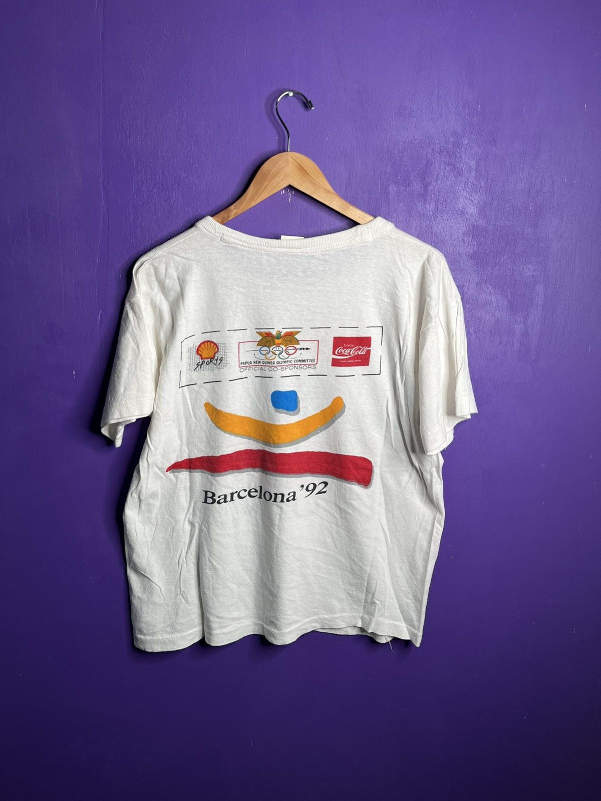 USA Olympics × Vintage Vintage 1992 Barcelona Olympics coca-cola t-shirt Size US M / EU 48-50 / 2 - 2 Thumbnail