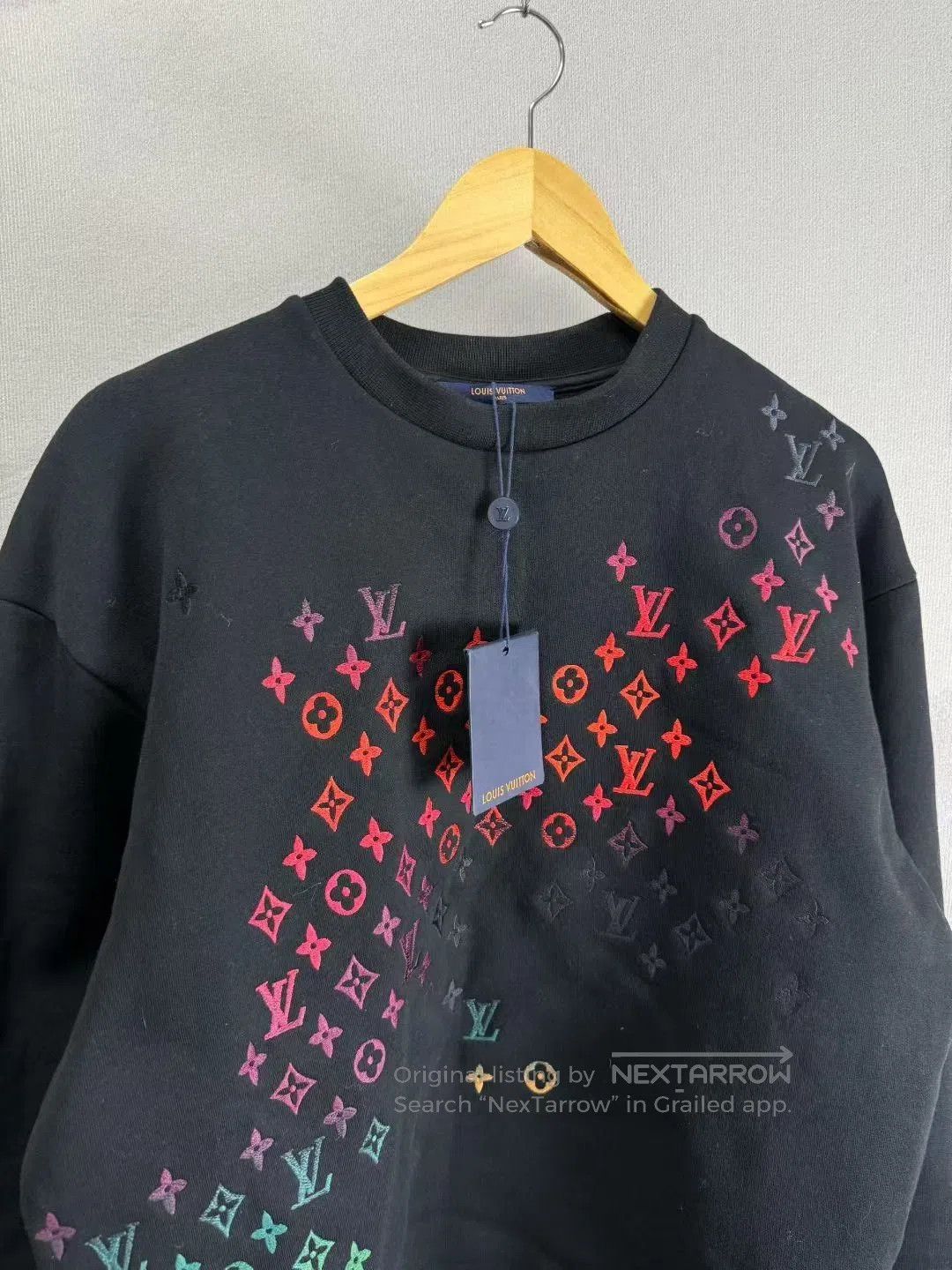 Louis Vuitton Louis Vuitton Black Gradient Embroidered Sweatshirt. Size US L / EU 52-54 / 3 - 2 Thumbnail