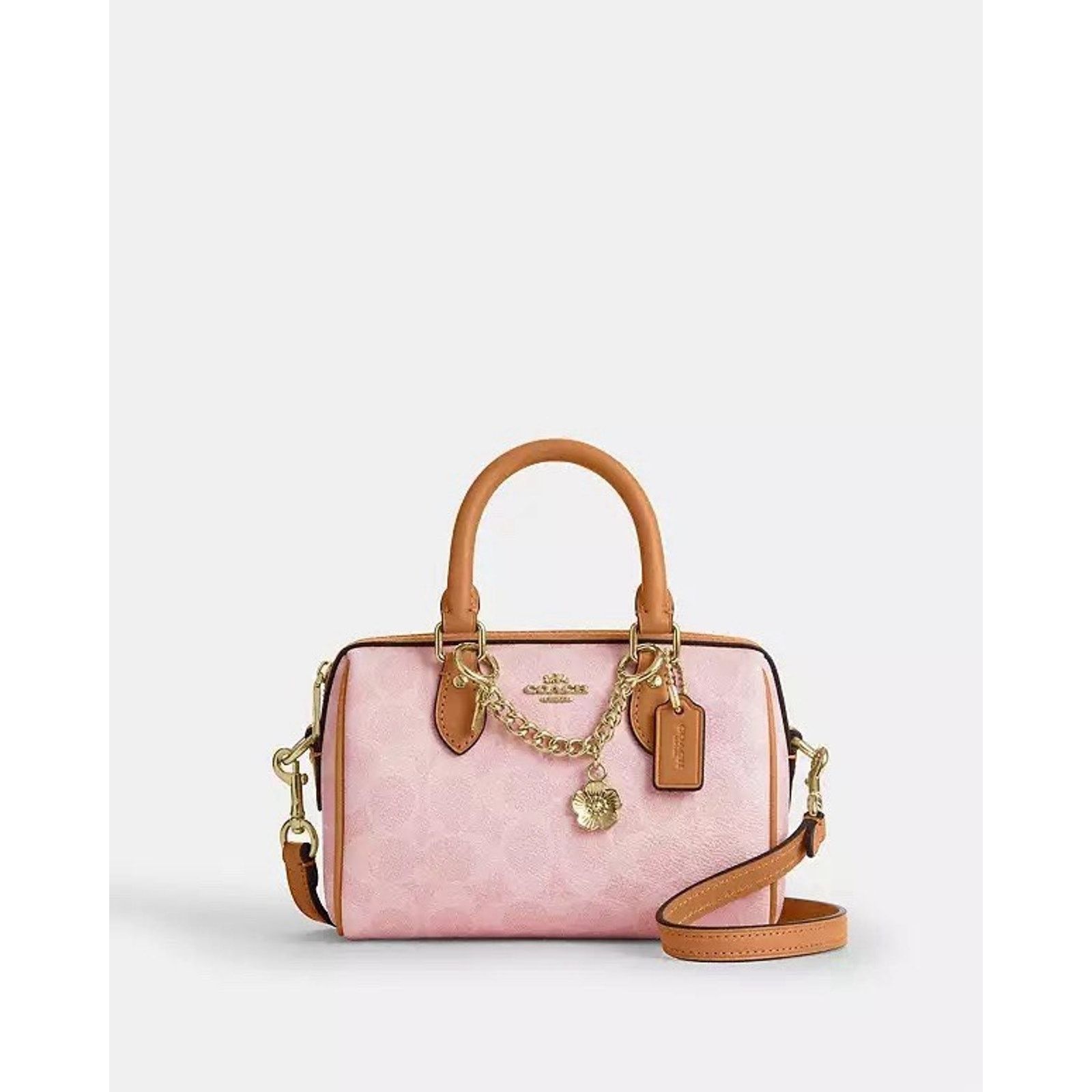 Coach NWT Coach Mini Rowan Crossbody Bag Pink Powder CEK79 IN HAND Size ONE SIZE - 10 Thumbnail
